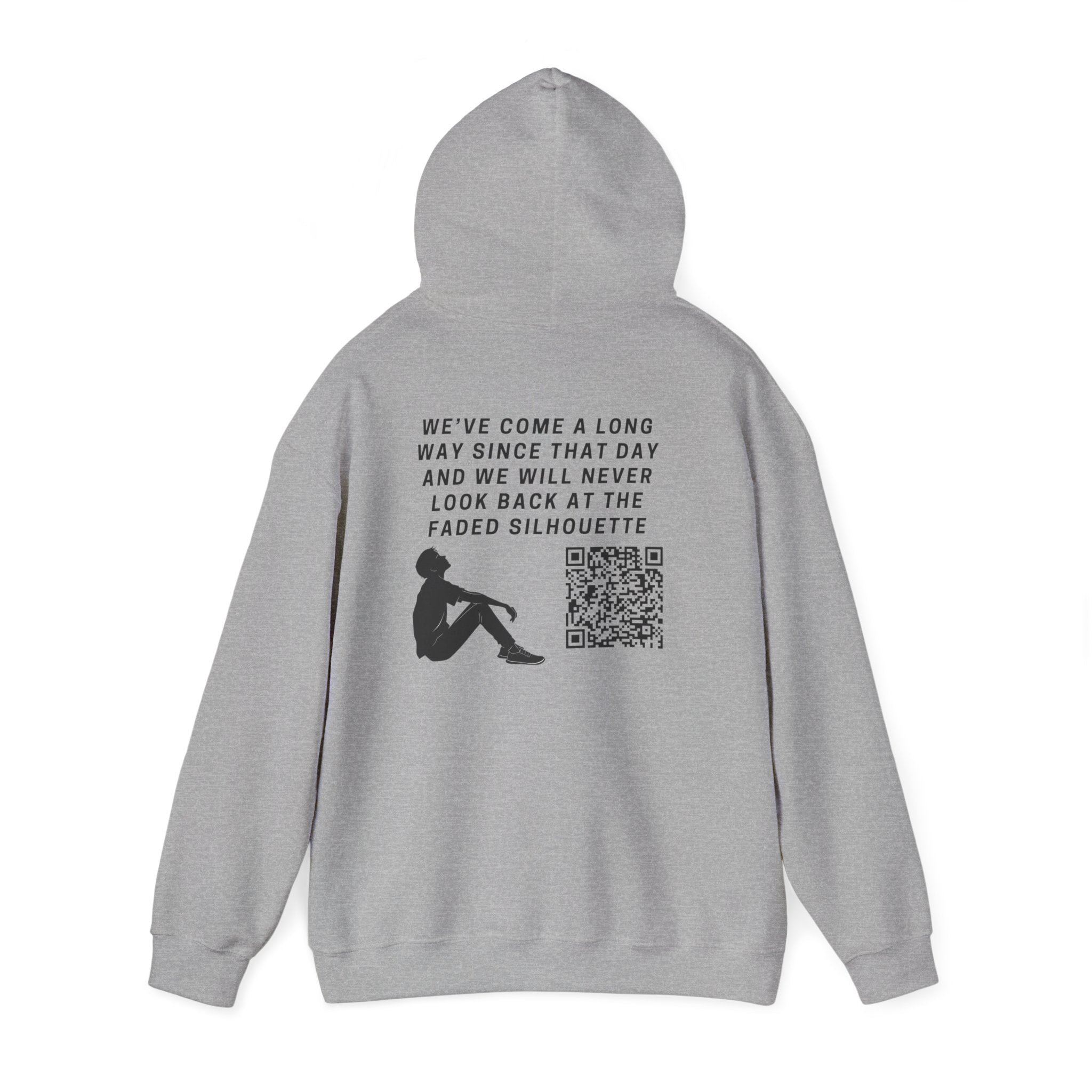 Hoodie — "Press Play fast forward "Emoji Pullover with QR Code Back