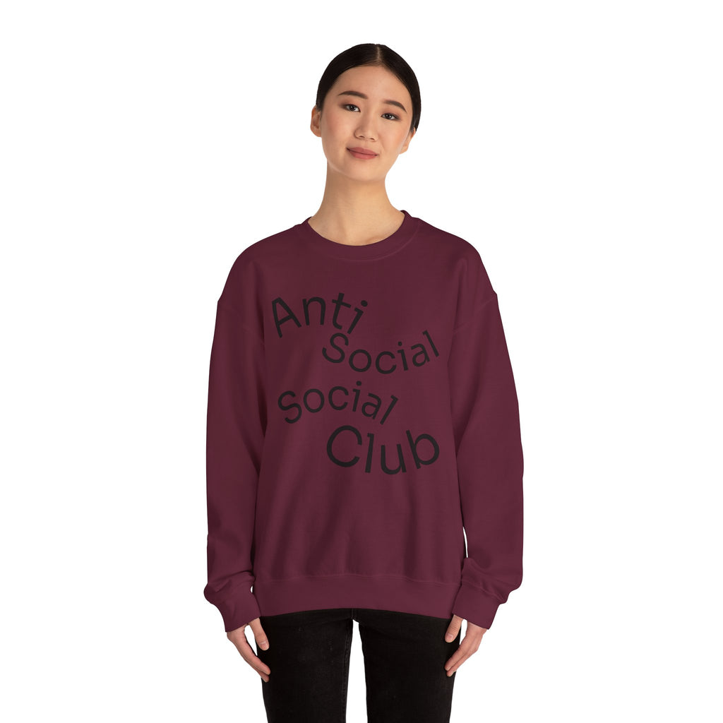 Crewneck Sweatshirt - "Anti Social Social Club" Front Logo & 6 Feet Social Distancing Back Graphic
