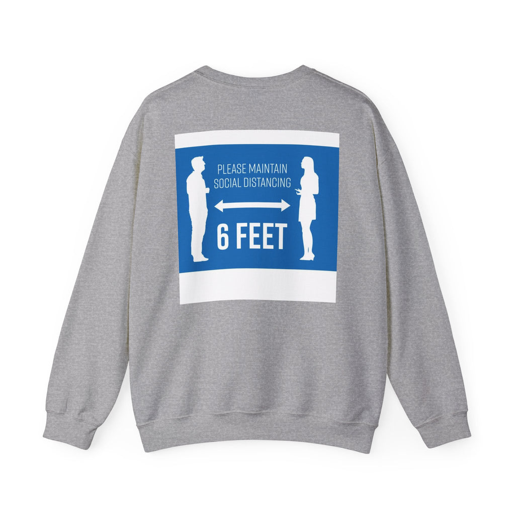 Crewneck Sweatshirt - "Anti Social Social Club" Front Logo & 6 Feet Social Distancing Back Graphic