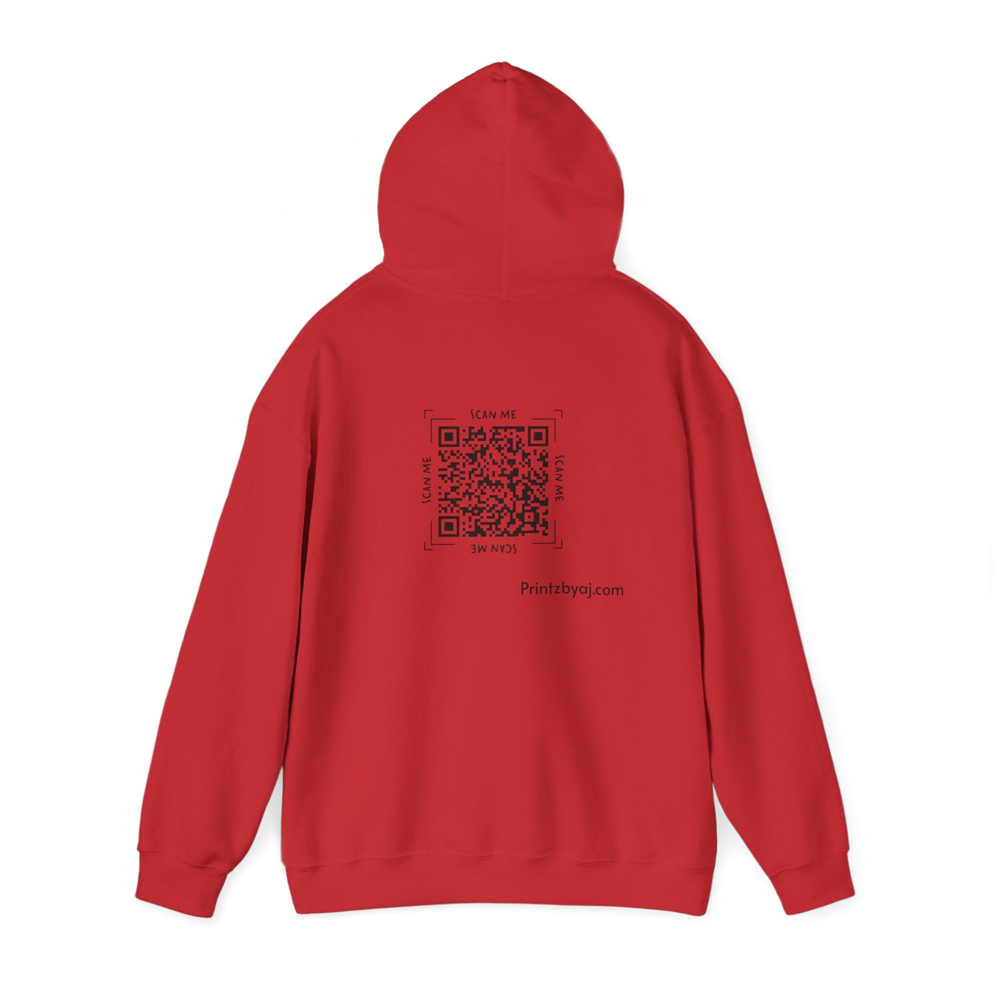 Beast Mode Emoji Hoodie with QR Code Back — Funny Gym Motivation Sweatshirt
