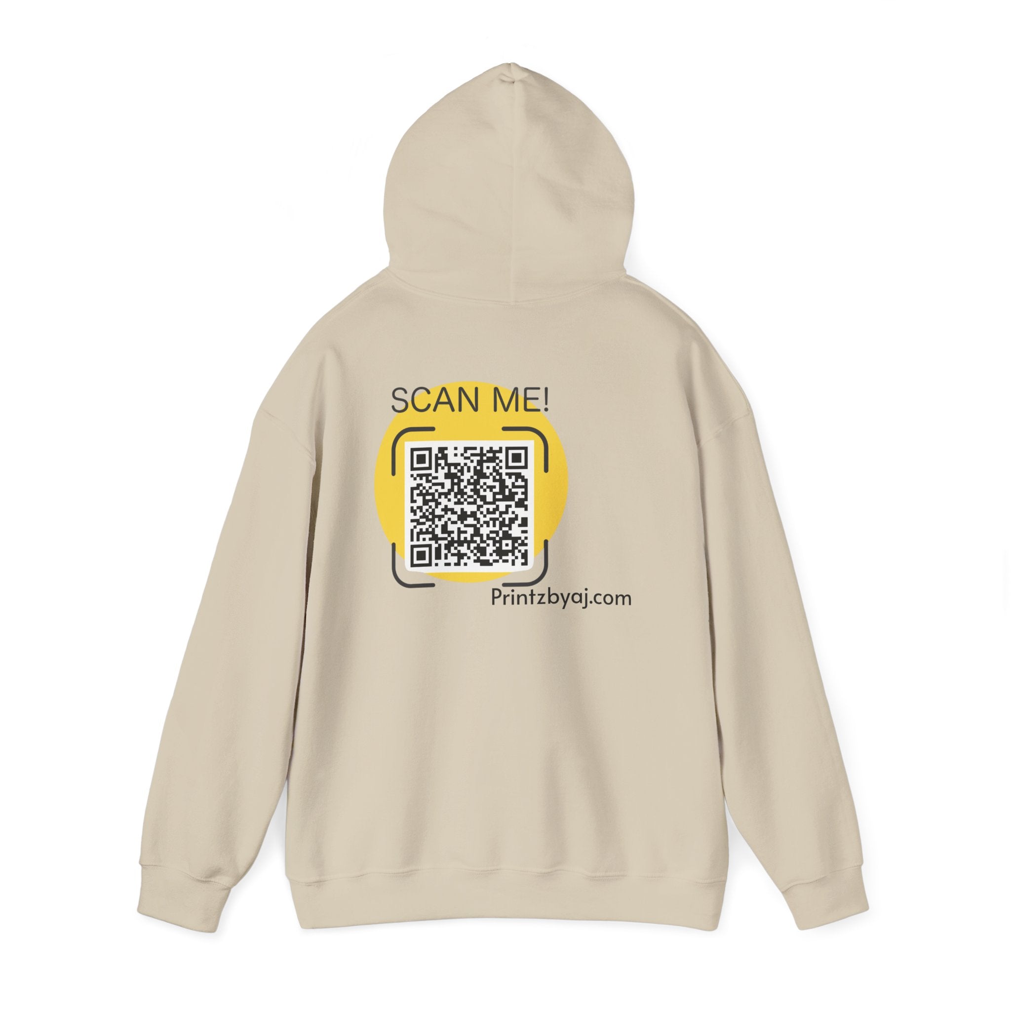 80's Mode Hoodie - Retro 1980s Script Pullover with Back QR Code