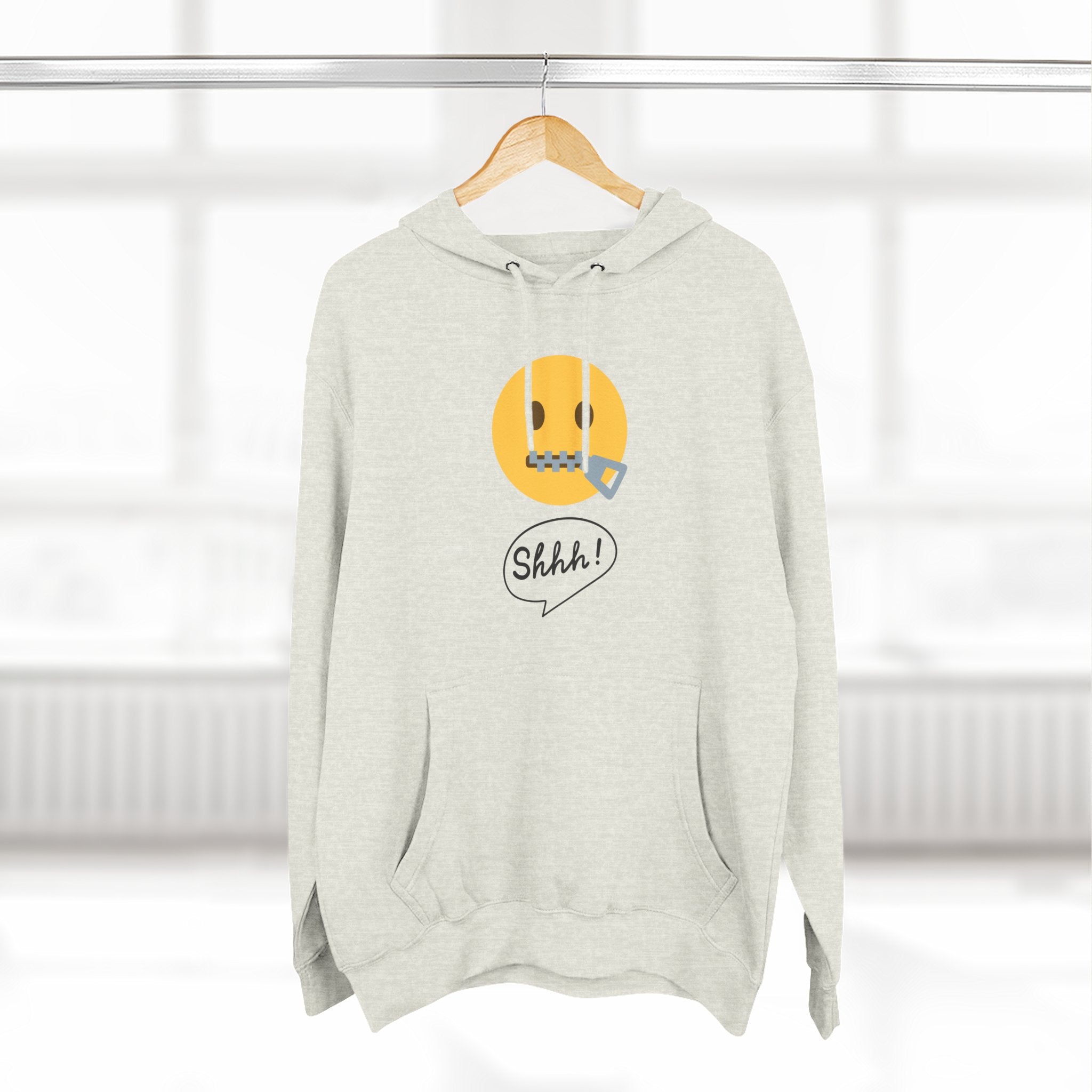Hoodie — "Excuse Me?" QR Code Graphic Fleece Hoodie