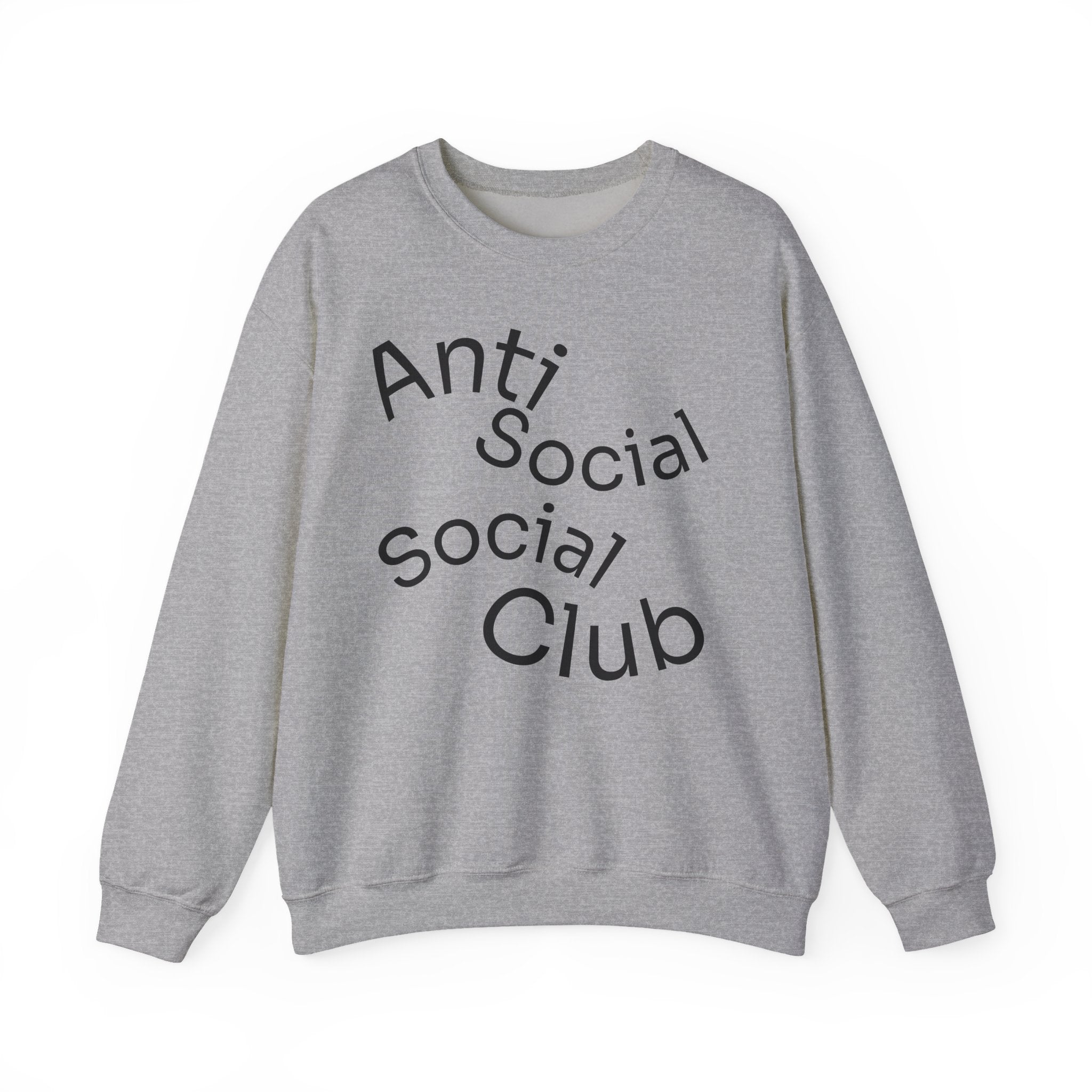 Crewneck Sweatshirt - "Anti Social Social Club" Front Logo & 6 Feet Social Distancing Back Graphic