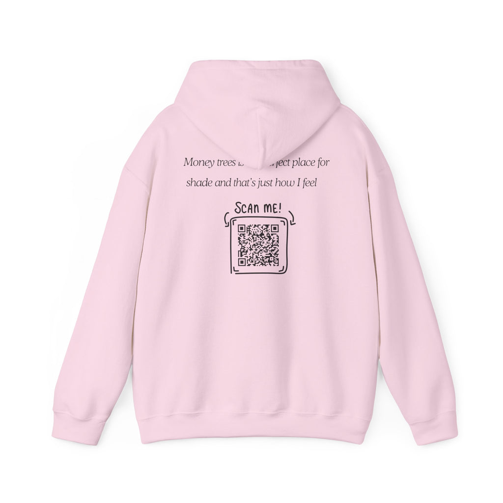 Hoodie — "Shade & Rest" QR Tree Sketch Hoodie