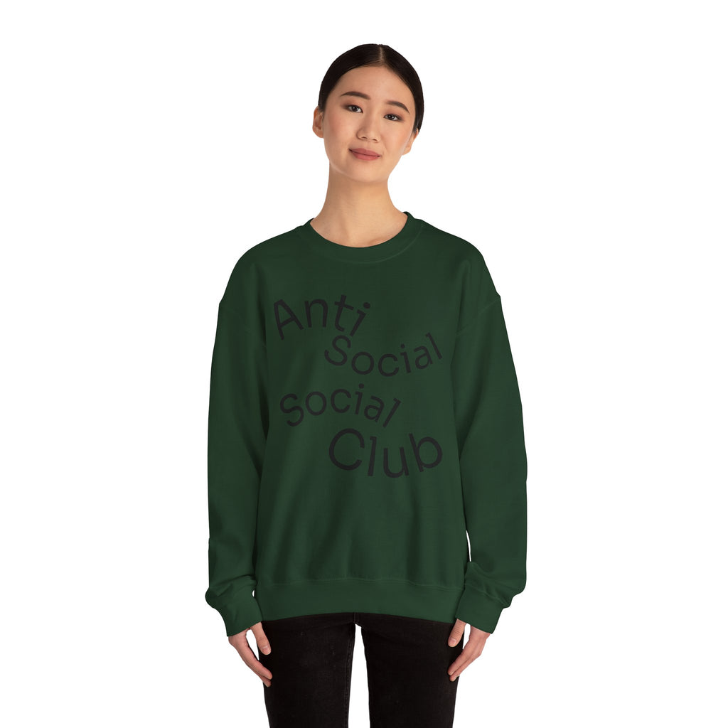 Crewneck Sweatshirt - "Anti Social Social Club" Front Logo & 6 Feet Social Distancing Back Graphic