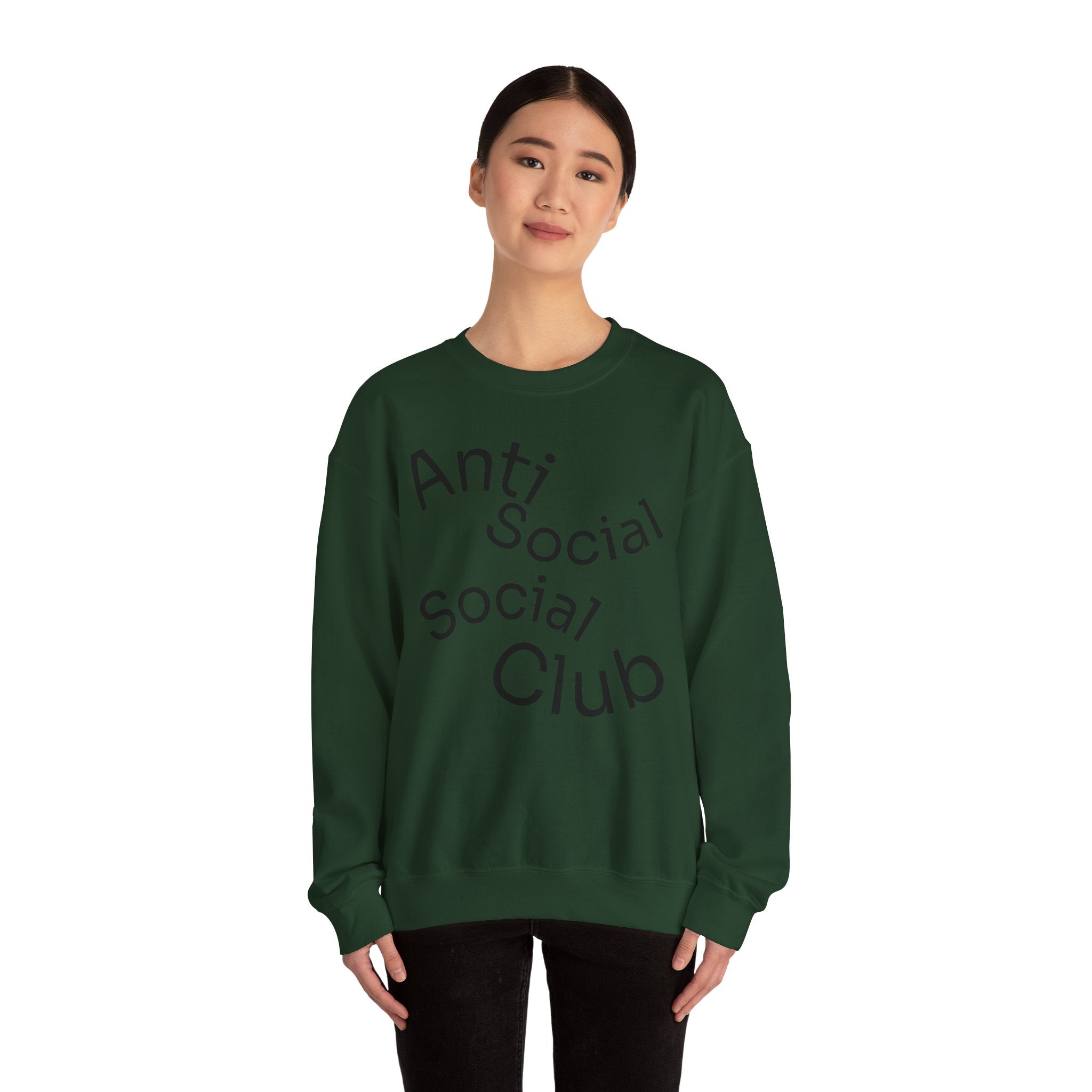 Crewneck Sweatshirt - "Anti Social Social Club" Front Logo & 6 Feet Social Distancing Back Graphic