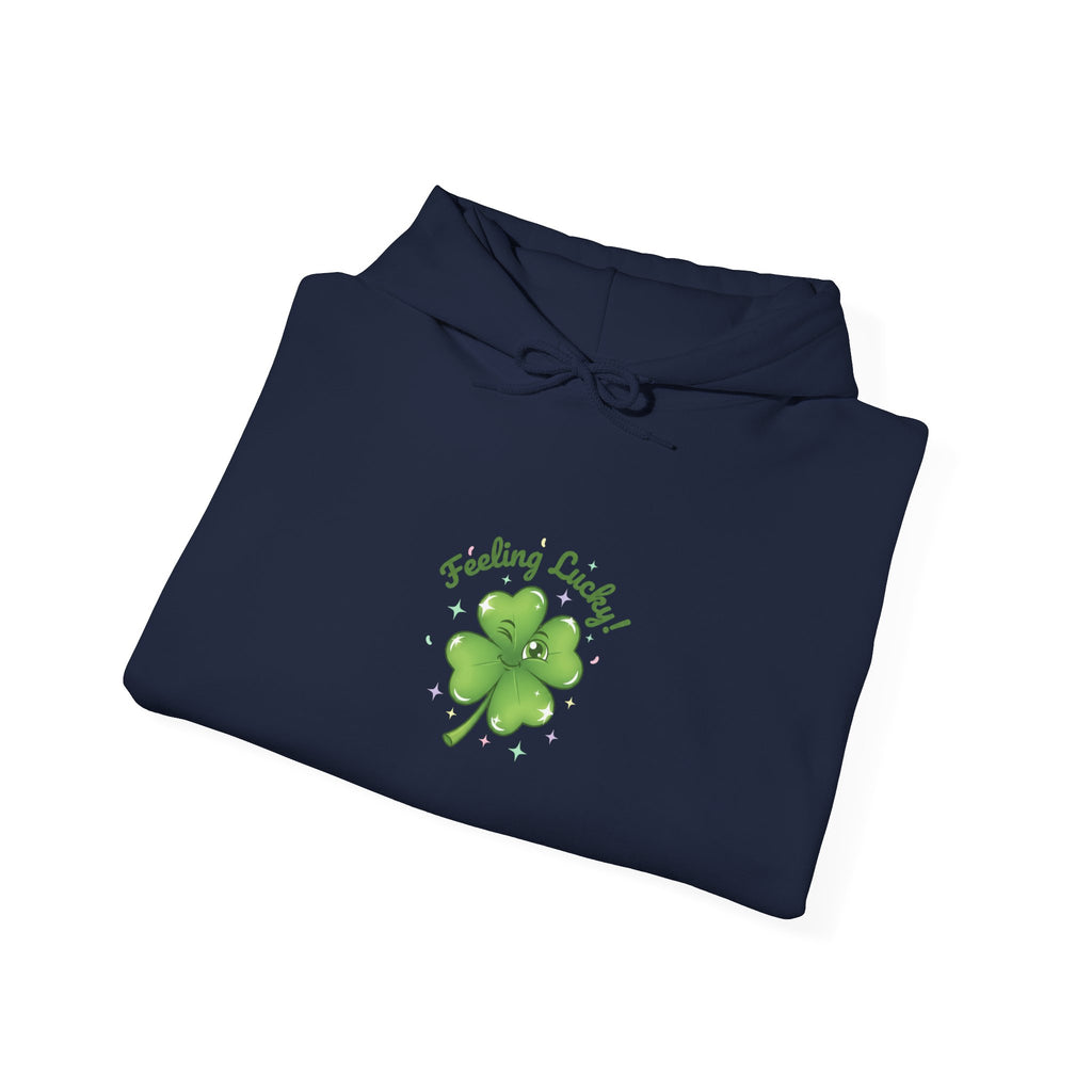 Feeling Lucky four leaf clover Hoodie | luck energy design, green luck
