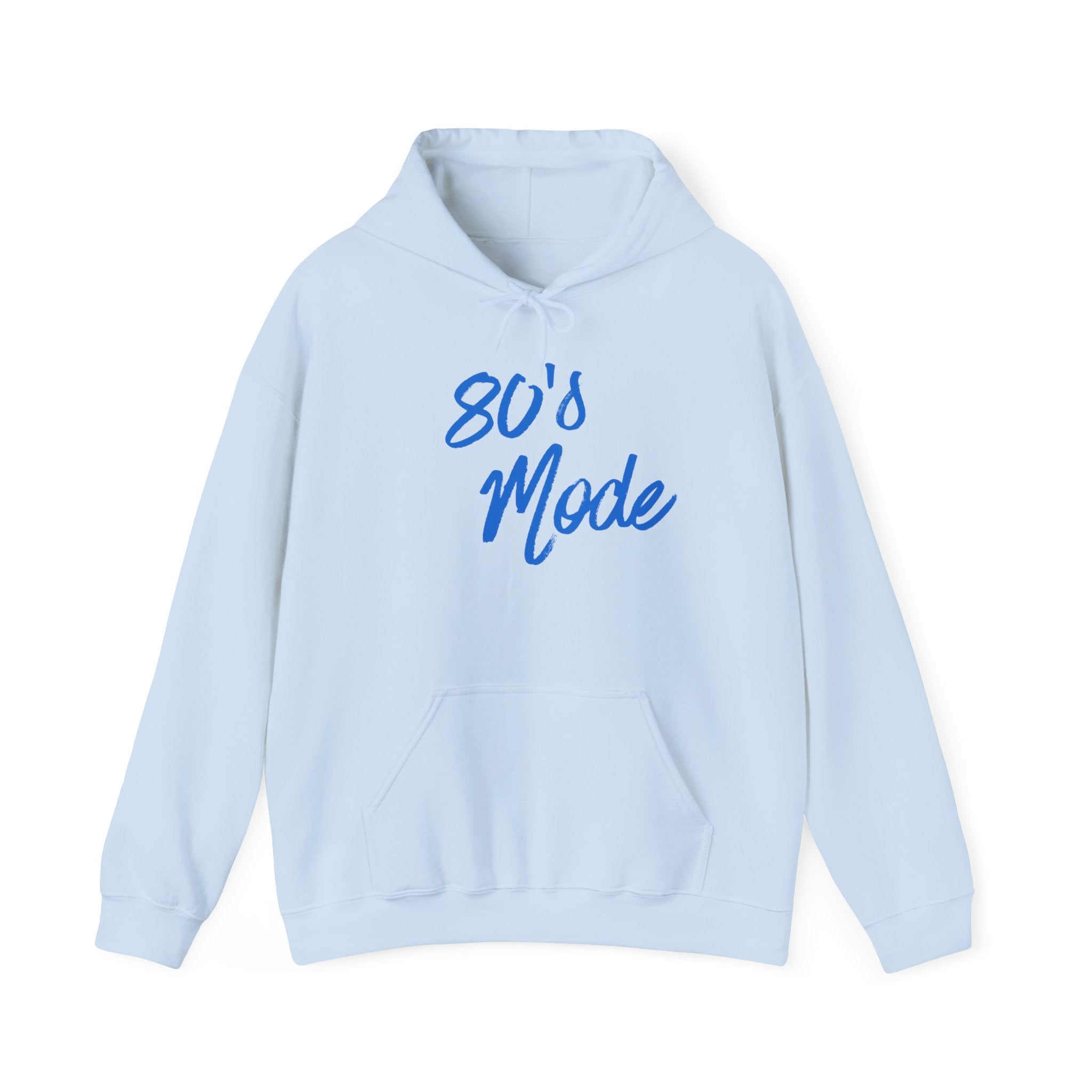 80's Mode Hoodie - Retro 1980s Script Pullover with Back QR Code