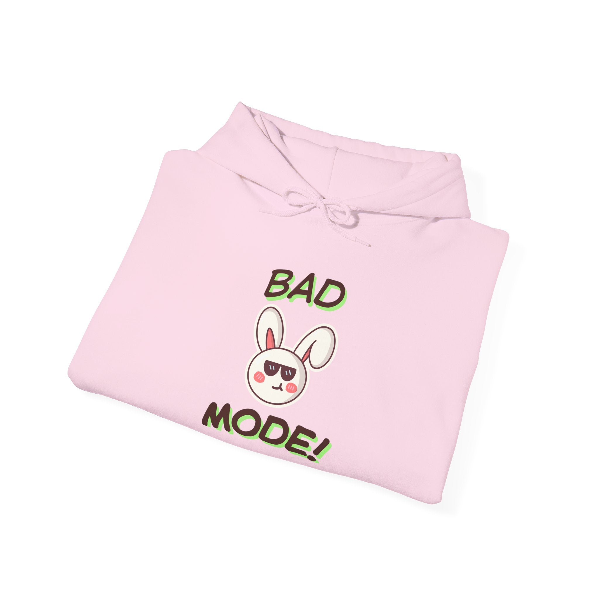 Bad "Bunny" Mode Hoodie — Cute Bunny 'Bad Mode!' Front + 'Scan Me' QR Back