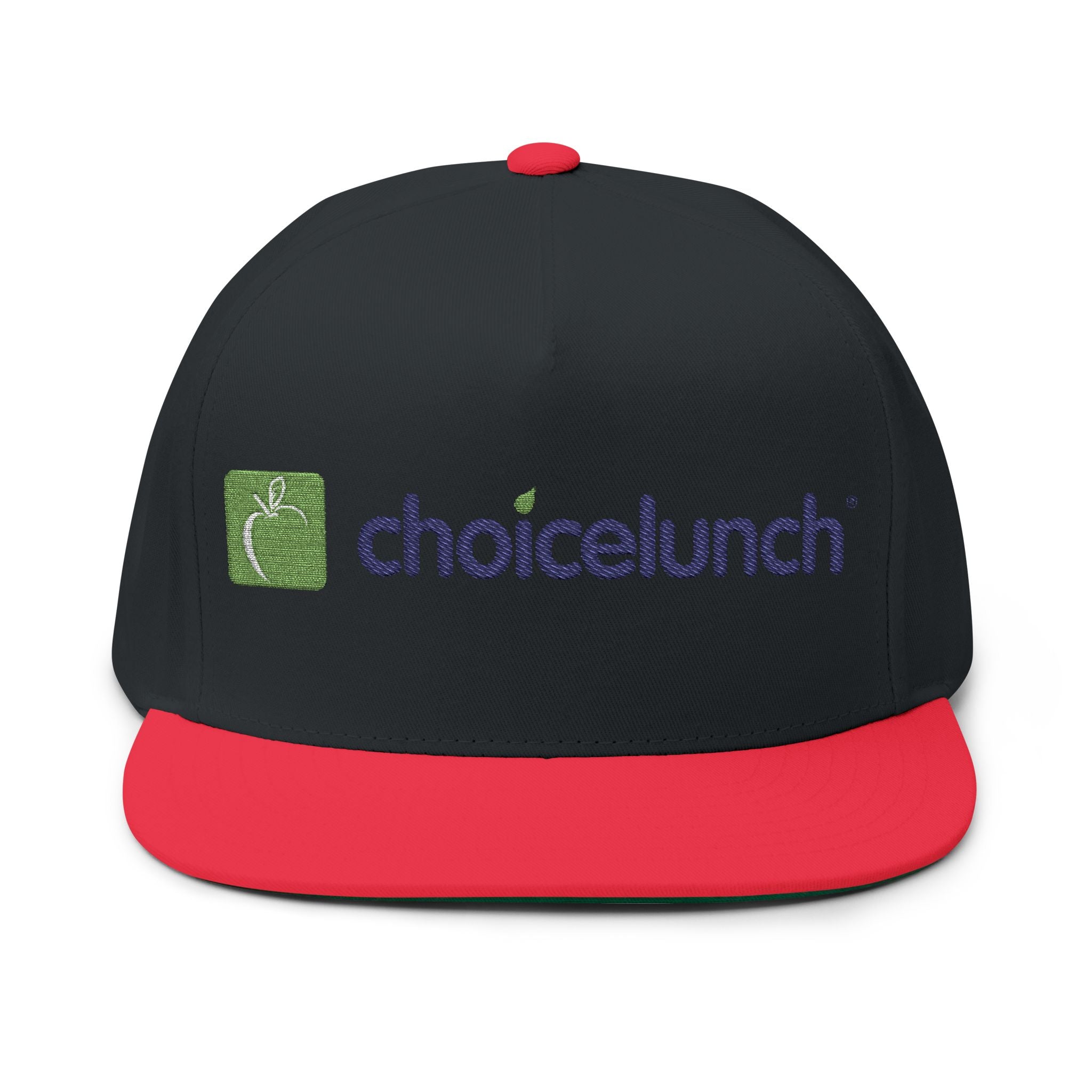 Embroidered Flat Bill Cap — ChoiceLunch Logo Snapback