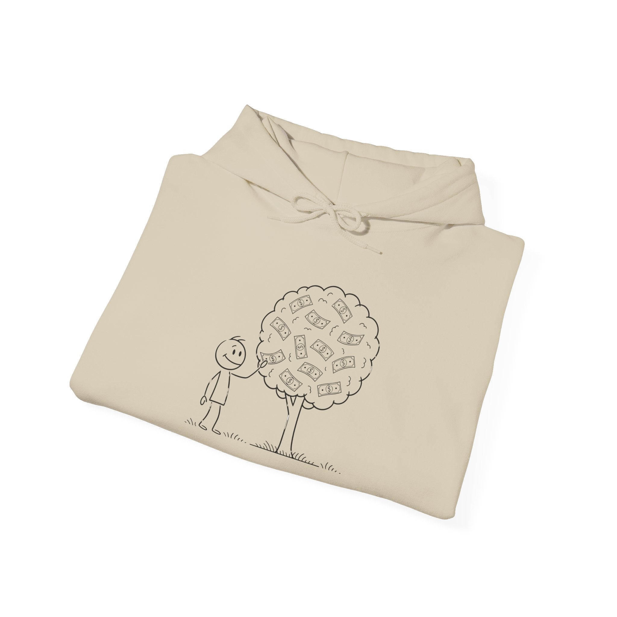 Hoodie — "Shade & Rest" QR Tree Sketch Hoodie