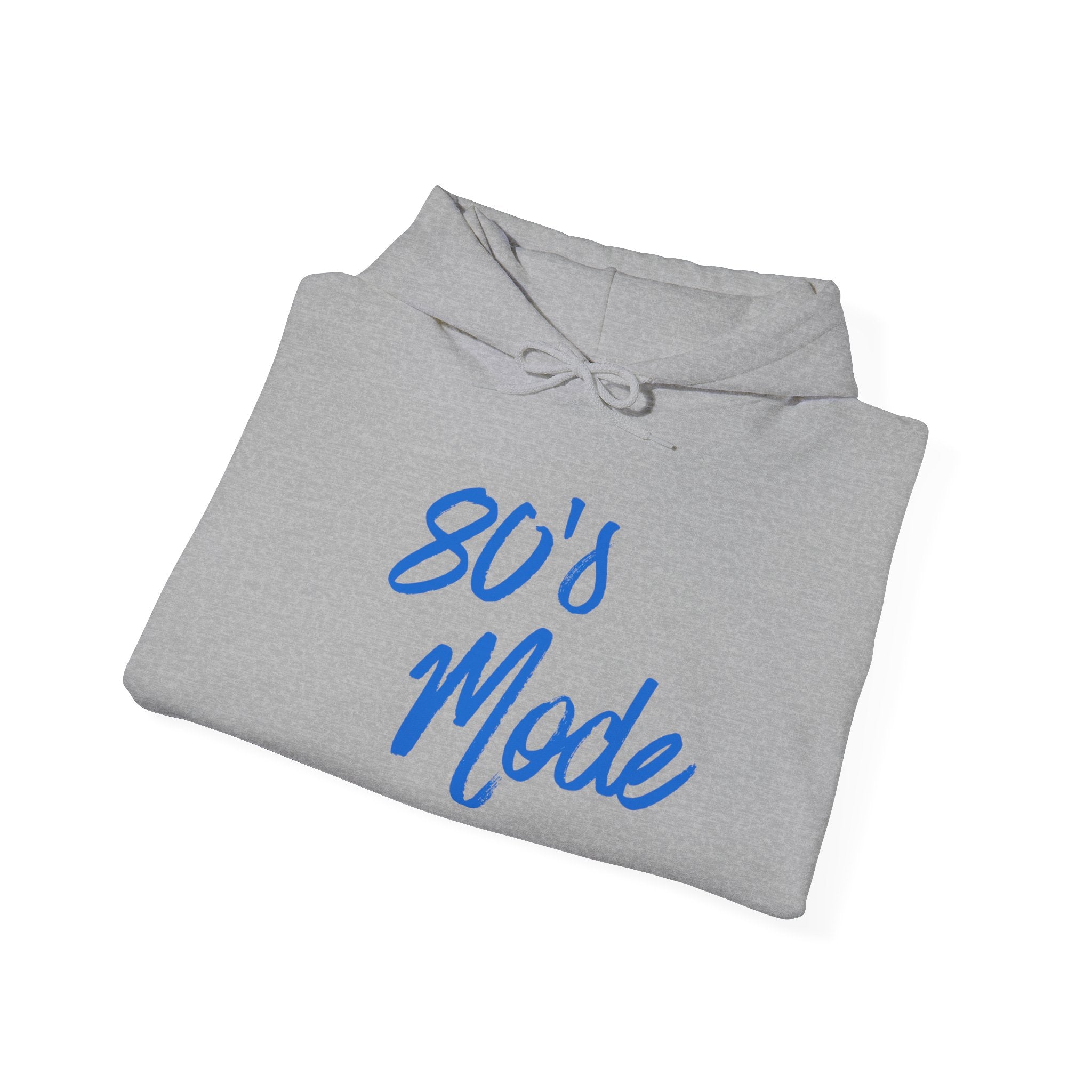 80's Mode Hoodie - Retro 1980s Script Pullover with Back QR Code