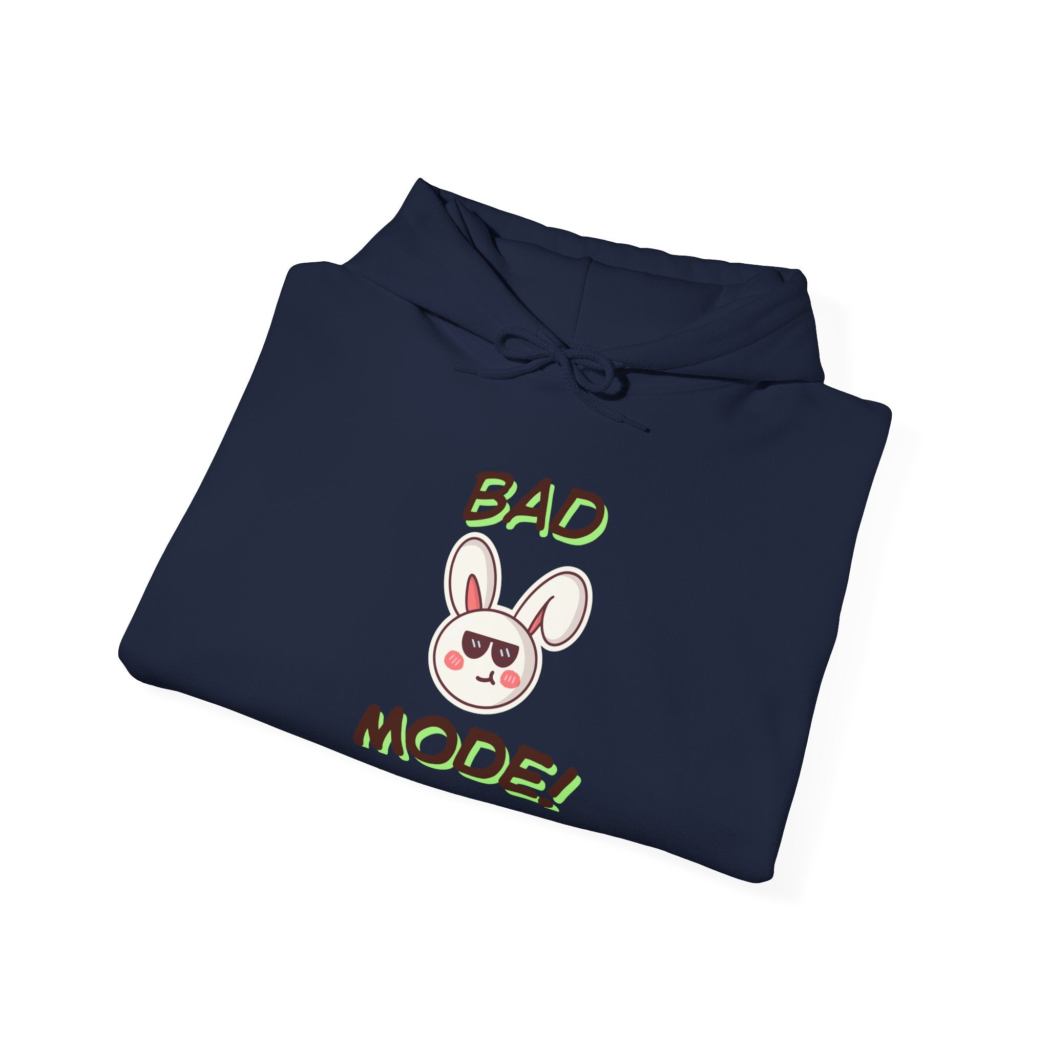 Bad "Bunny" Mode Hoodie — Cute Bunny 'Bad Mode!' Front + 'Scan Me' QR Back