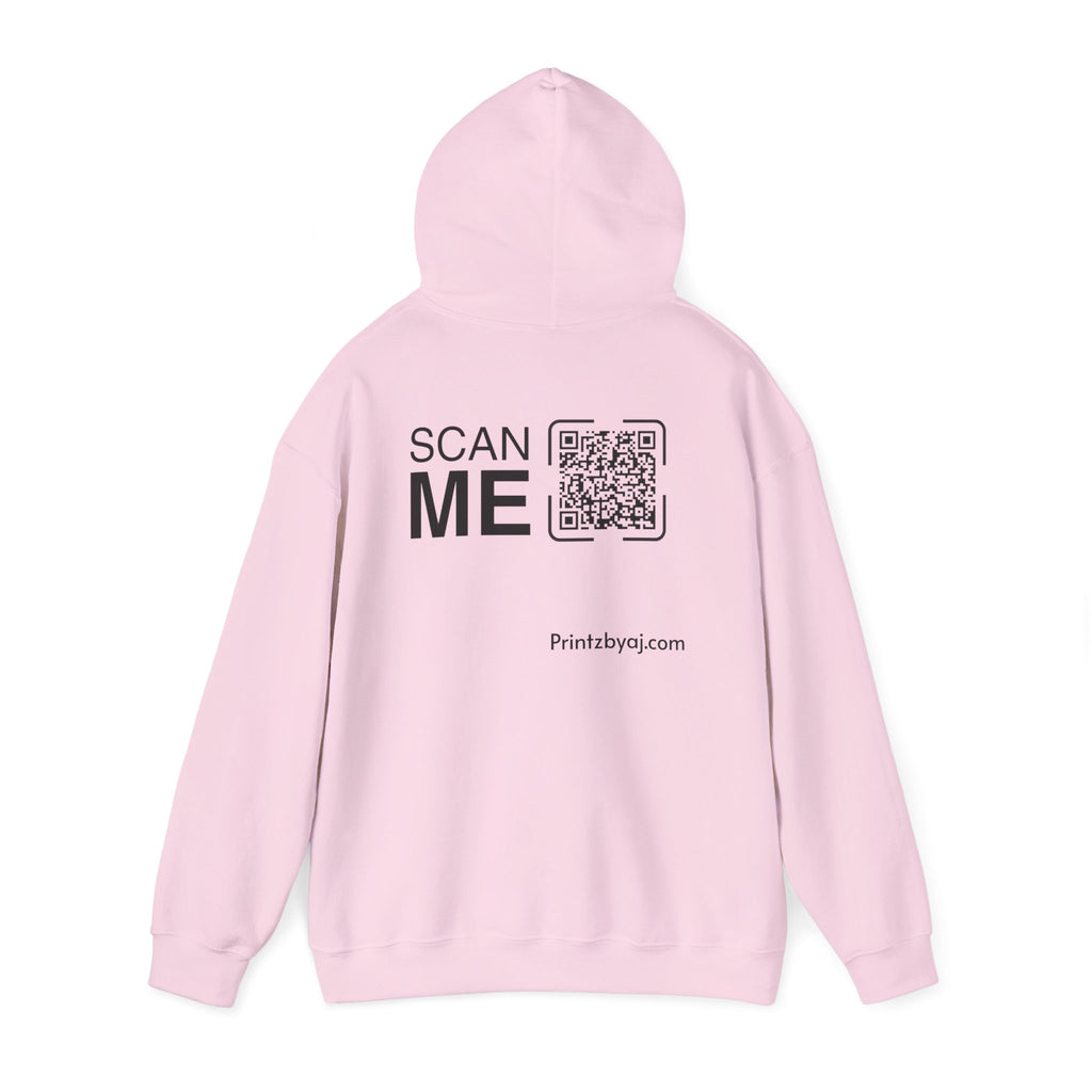 Bad "Bunny" Mode Hoodie — Cute Bunny 'Bad Mode!' Front + 'Scan Me' QR Back