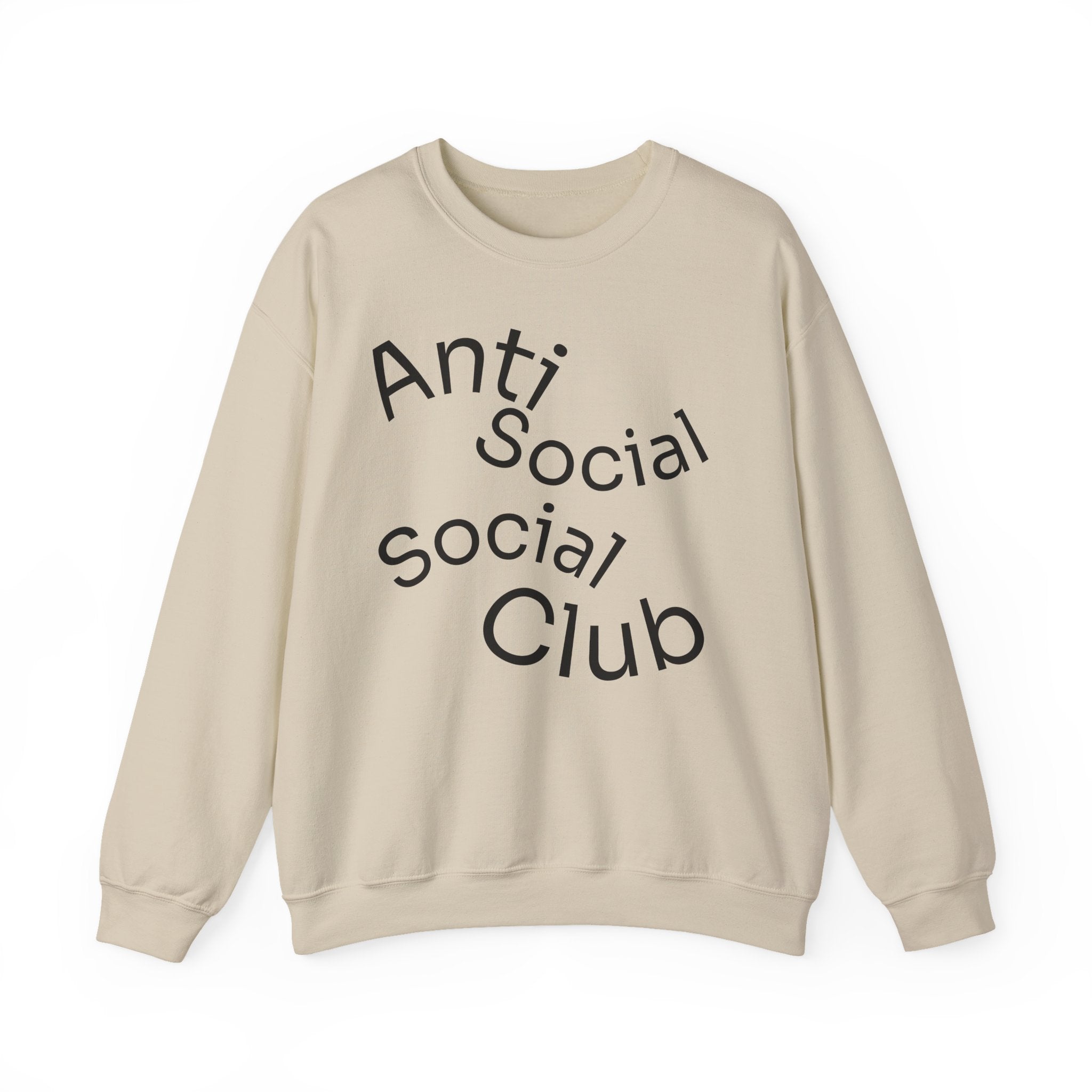Crewneck Sweatshirt - "Anti Social Social Club" Front Logo & 6 Feet Social Distancing Back Graphic