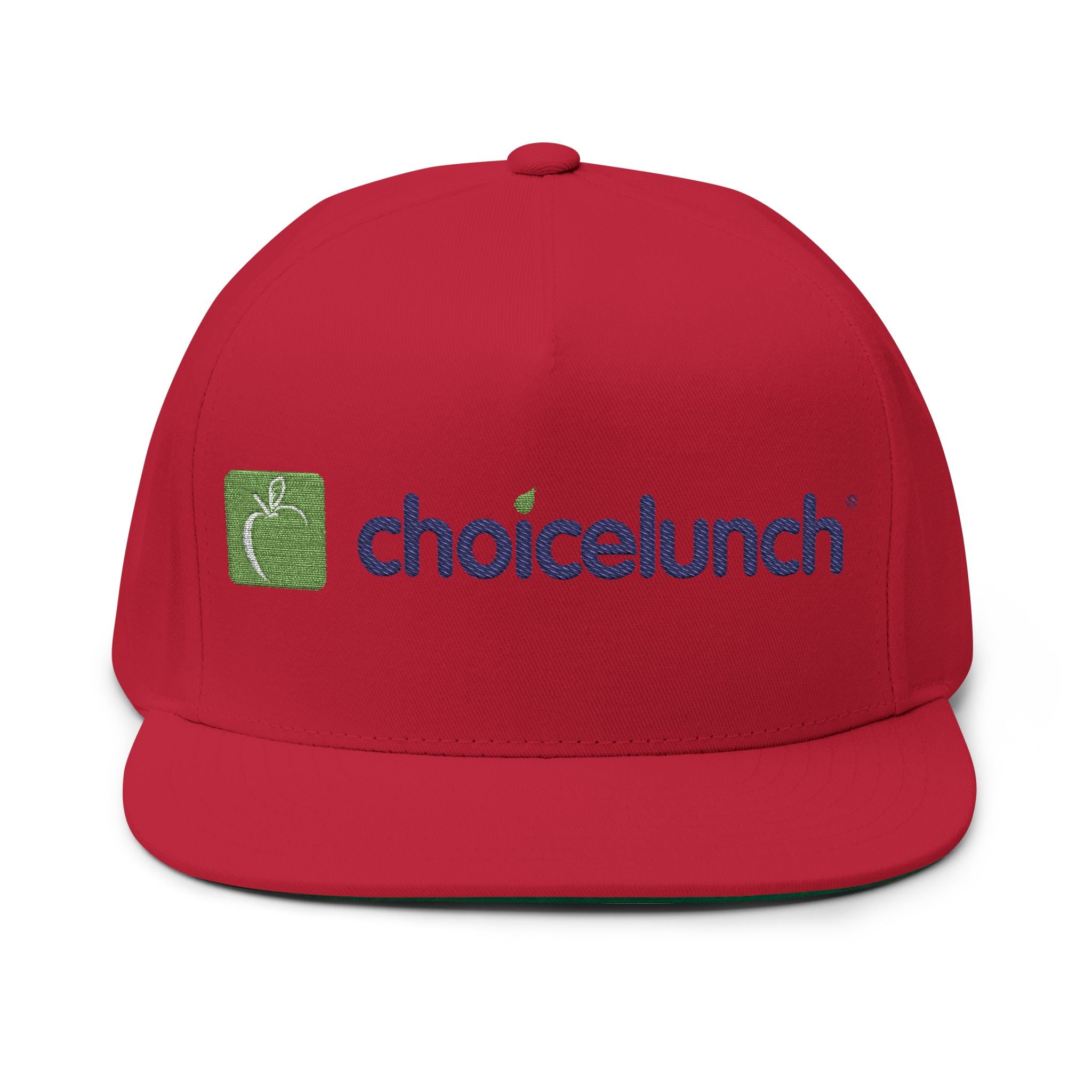 Embroidered Flat Bill Cap — ChoiceLunch Logo Snapback