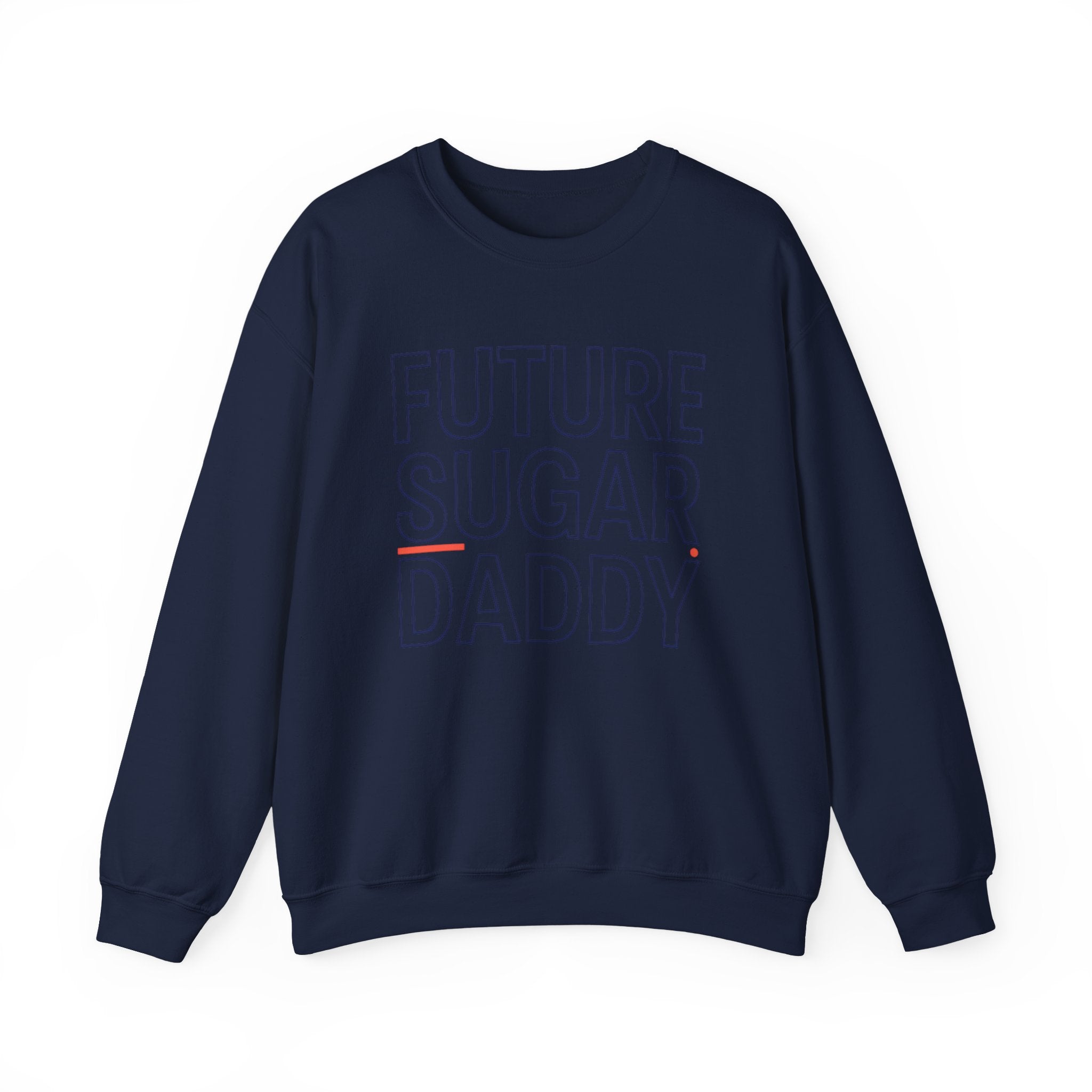 Future Sugar Daddy Crewneck, Outline-Only Type, Hollow Letter Typography