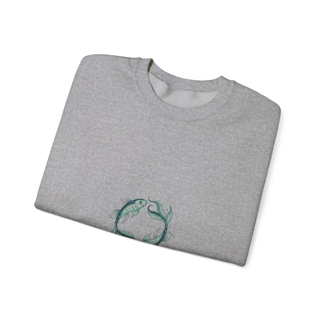 Pisces ribbon fish illustration Sweatshirt | zodiac Pisces symbol, duality art