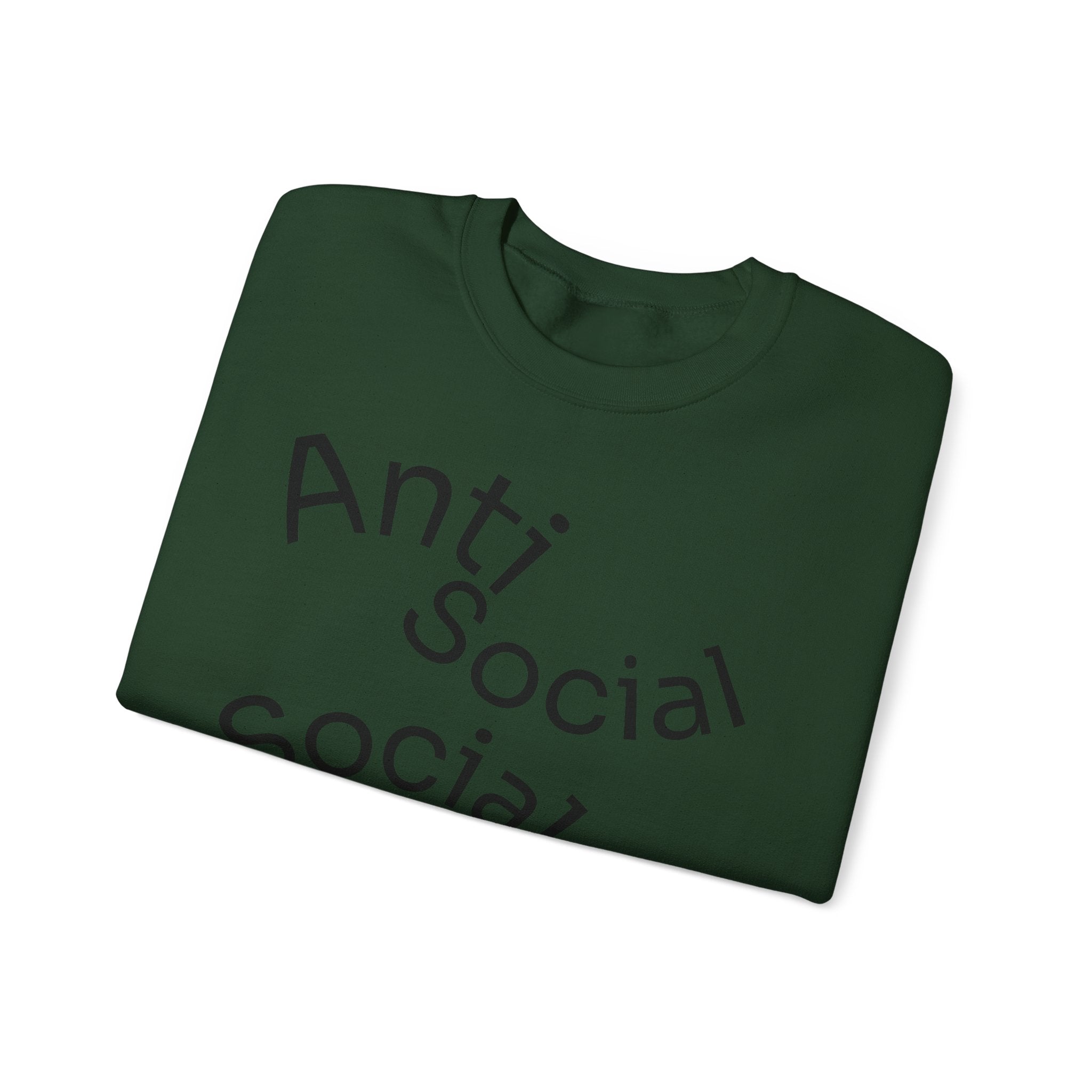 Crewneck Sweatshirt - "Anti Social Social Club" Front Logo & 6 Feet Social Distancing Back Graphic