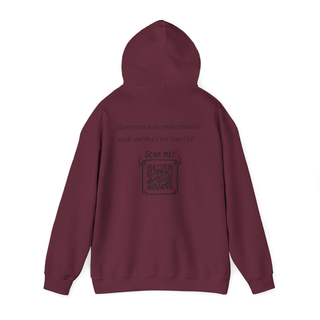 Hoodie — "Shade & Rest" QR Tree Sketch Hoodie