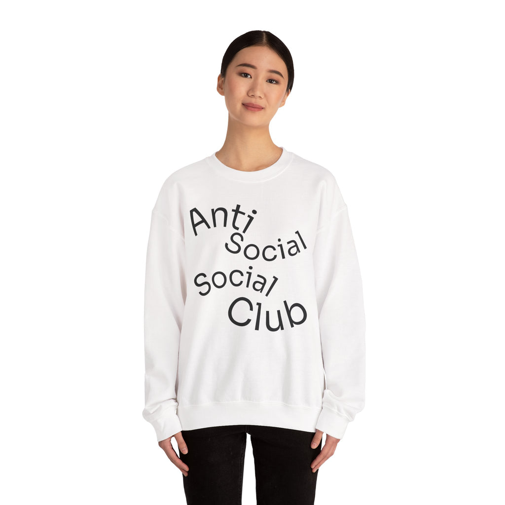 Crewneck Sweatshirt - "Anti Social Social Club" Front Logo & 6 Feet Social Distancing Back Graphic