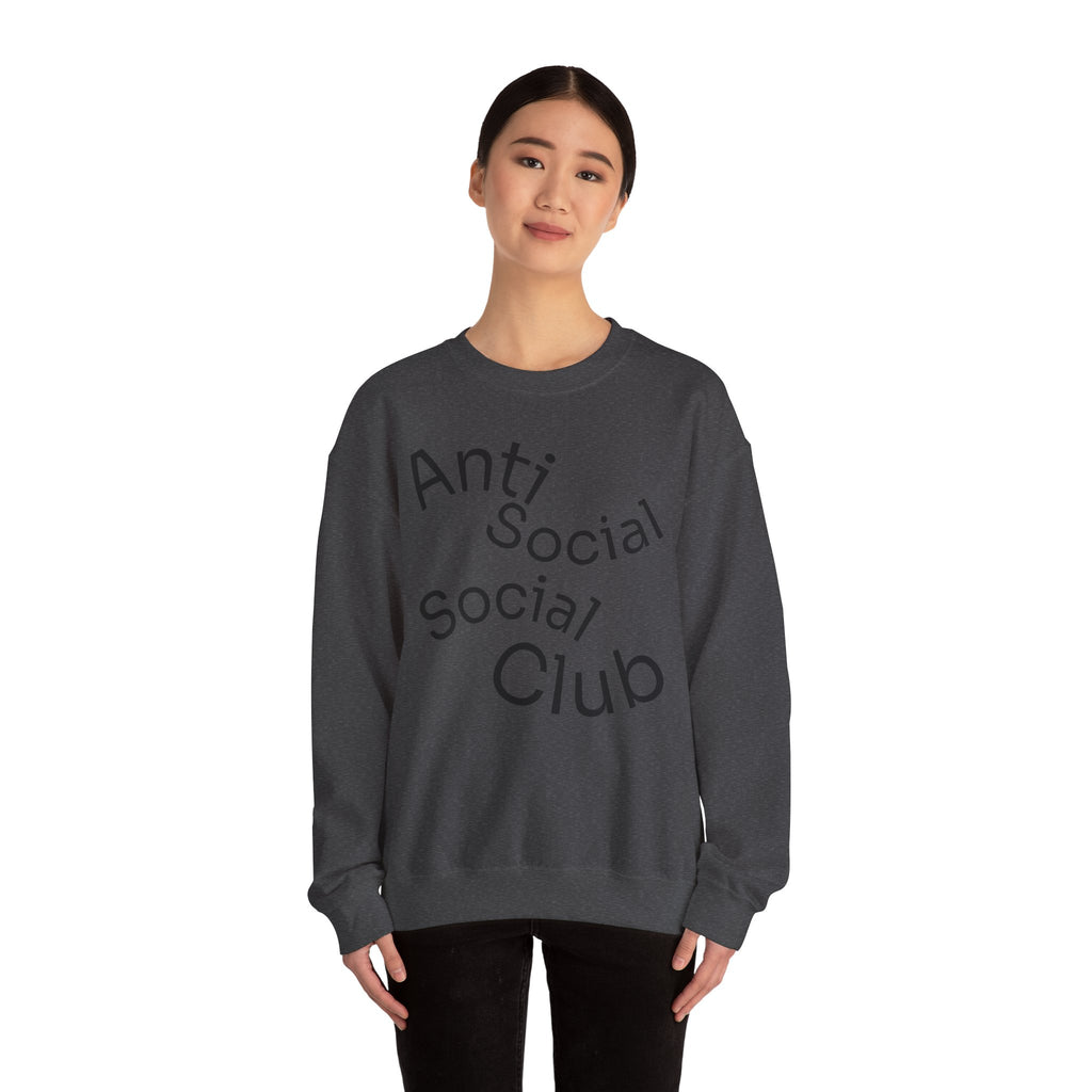Crewneck Sweatshirt - "Anti Social Social Club" Front Logo & 6 Feet Social Distancing Back Graphic