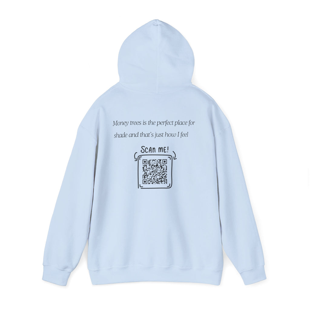 Hoodie — "Shade & Rest" QR Tree Sketch Hoodie