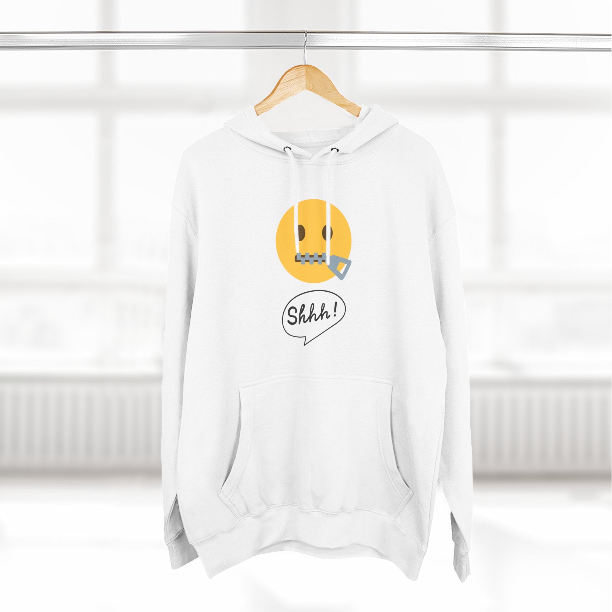 Hoodie — "Excuse Me?" QR Code Graphic Fleece Hoodie