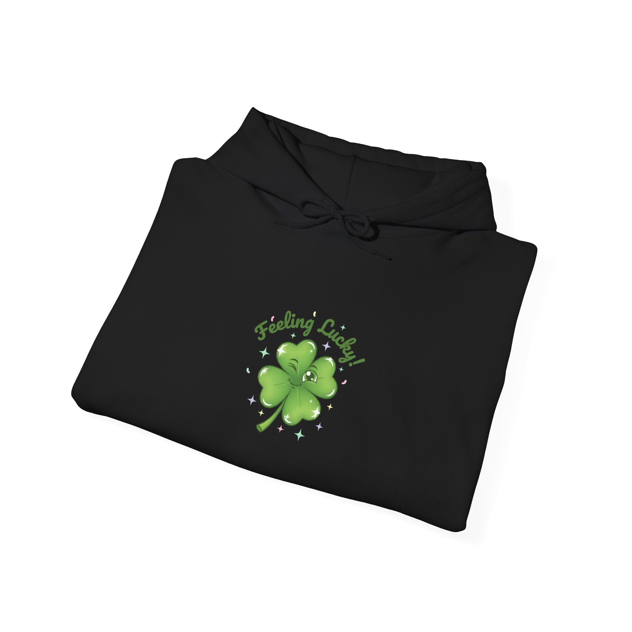 Feeling Lucky four leaf clover Hoodie | luck energy design, green luck