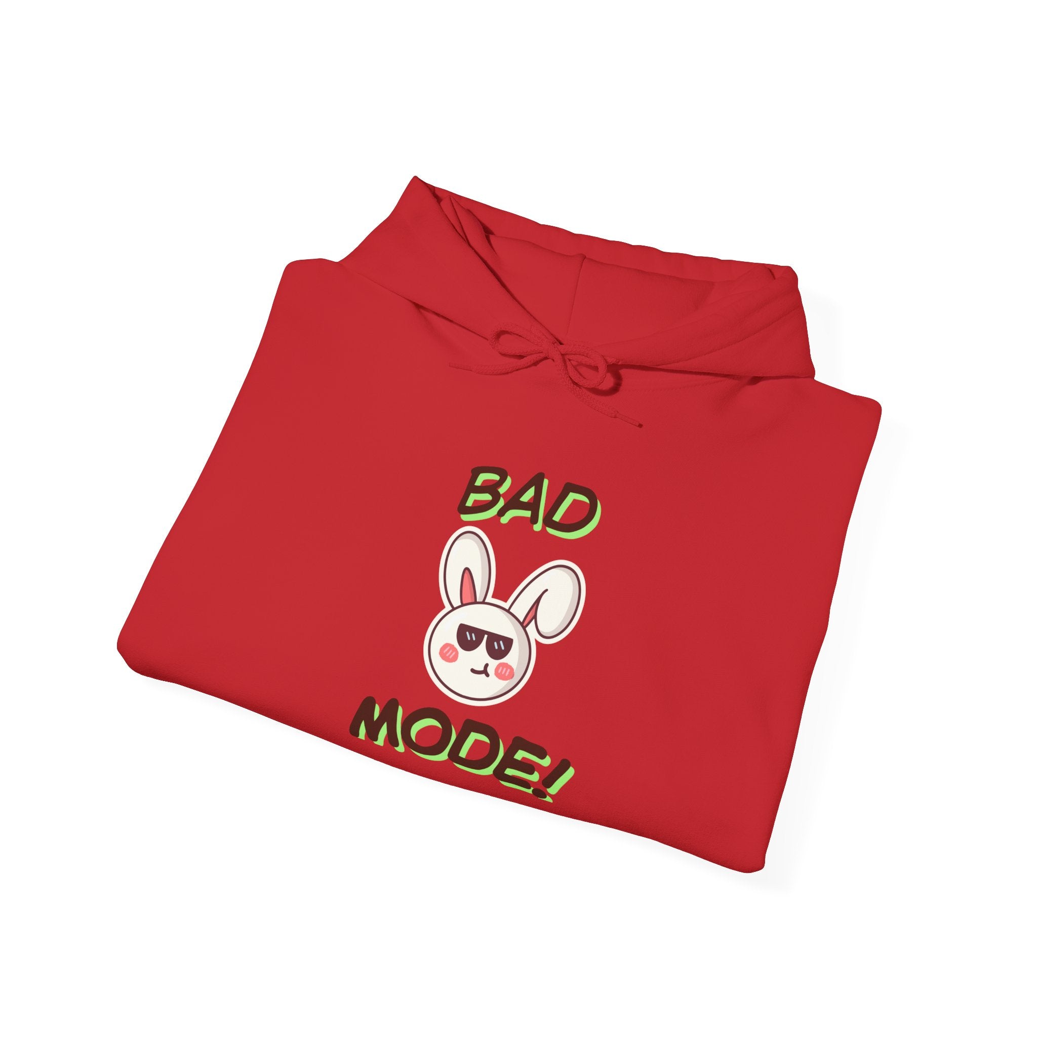 Bad "Bunny" Mode Hoodie — Cute Bunny 'Bad Mode!' Front + 'Scan Me' QR Back