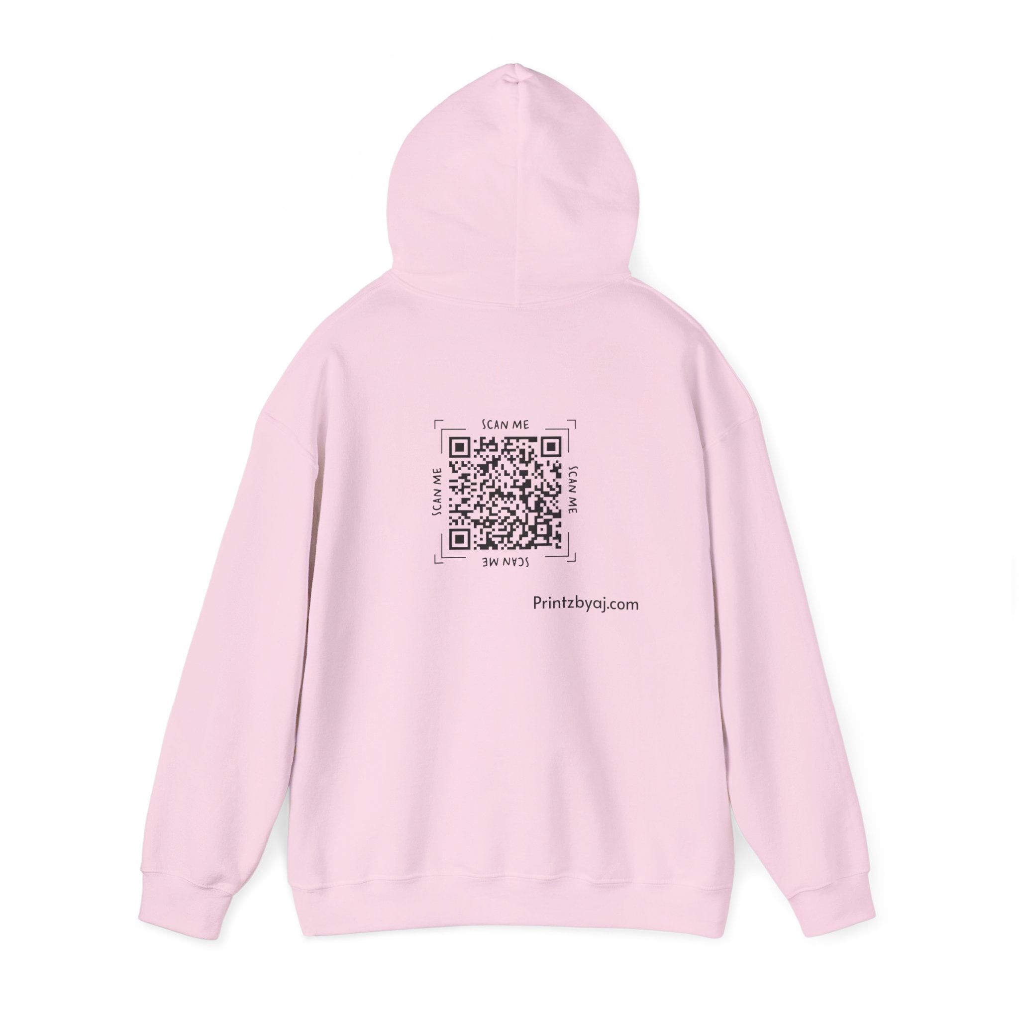 Beast Mode Emoji Hoodie with QR Code Back — Funny Gym Motivation Sweatshirt