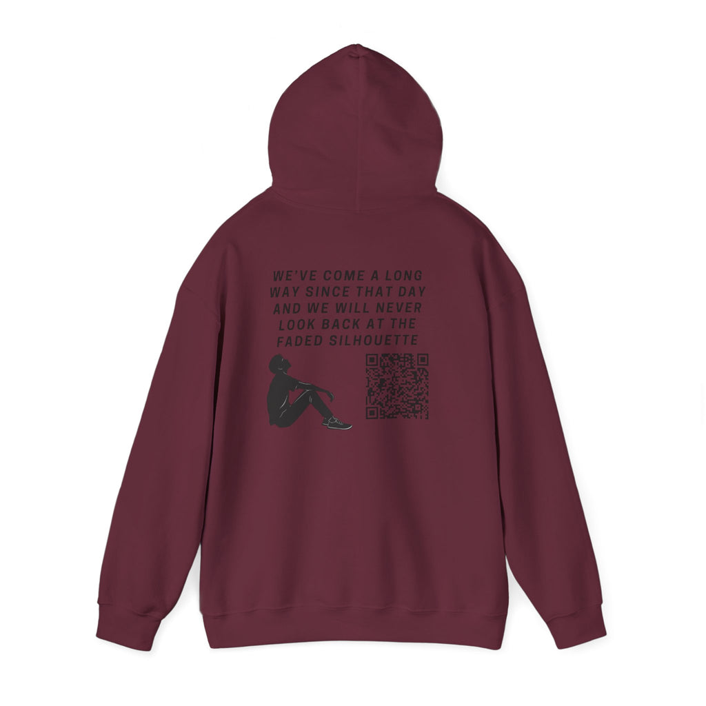 Hoodie — "Press Play fast forward "Emoji Pullover with QR Code Back