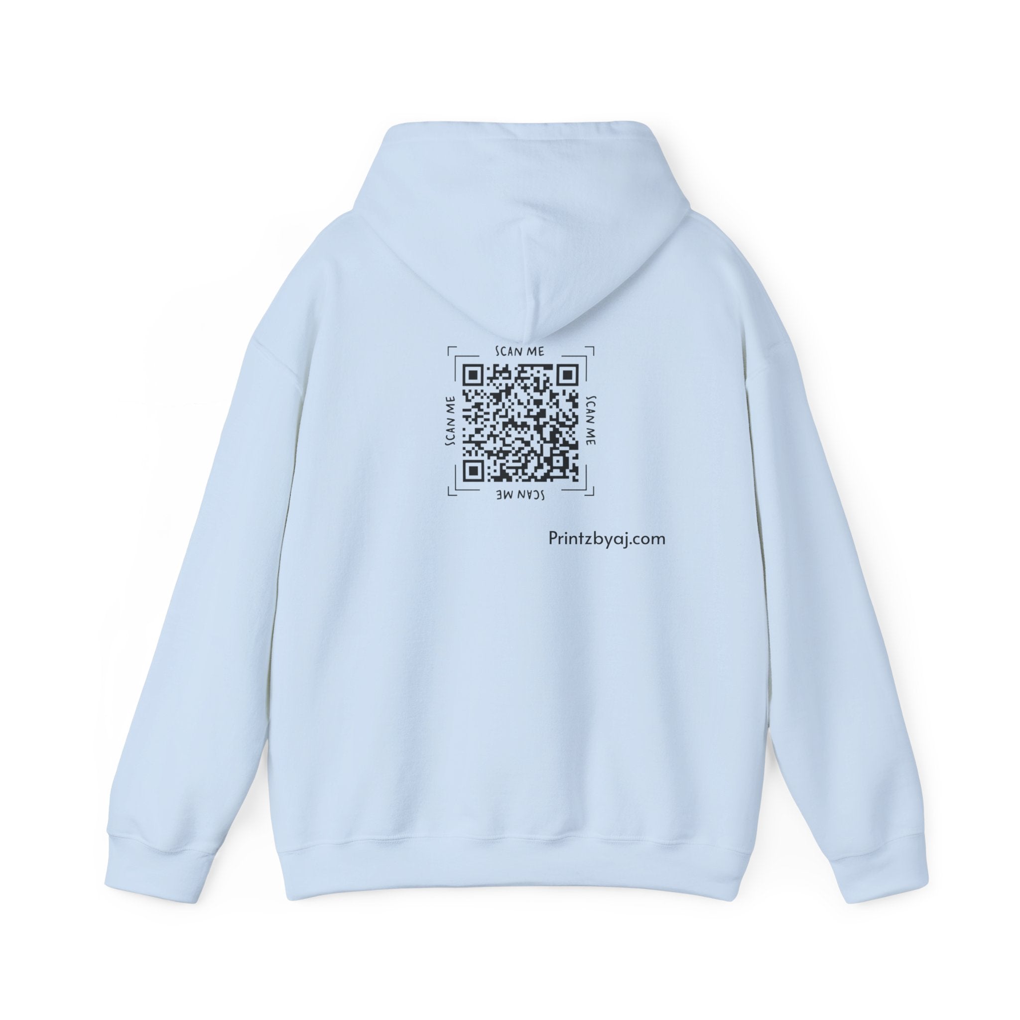 Beast Mode Emoji Hoodie with QR Code Back — Funny Gym Motivation Sweatshirt