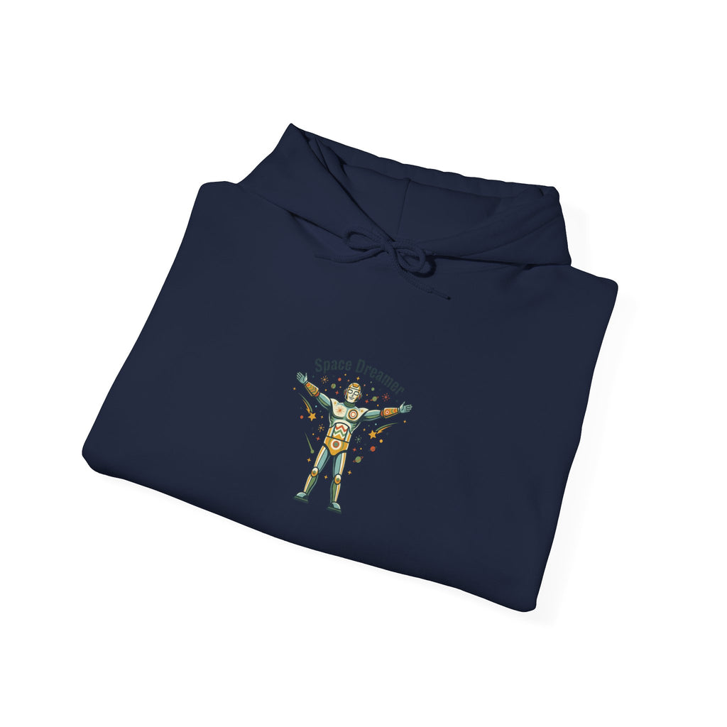 Mid-Century Space Art Hoodie | Retro-Futurism, Starburst Rocket