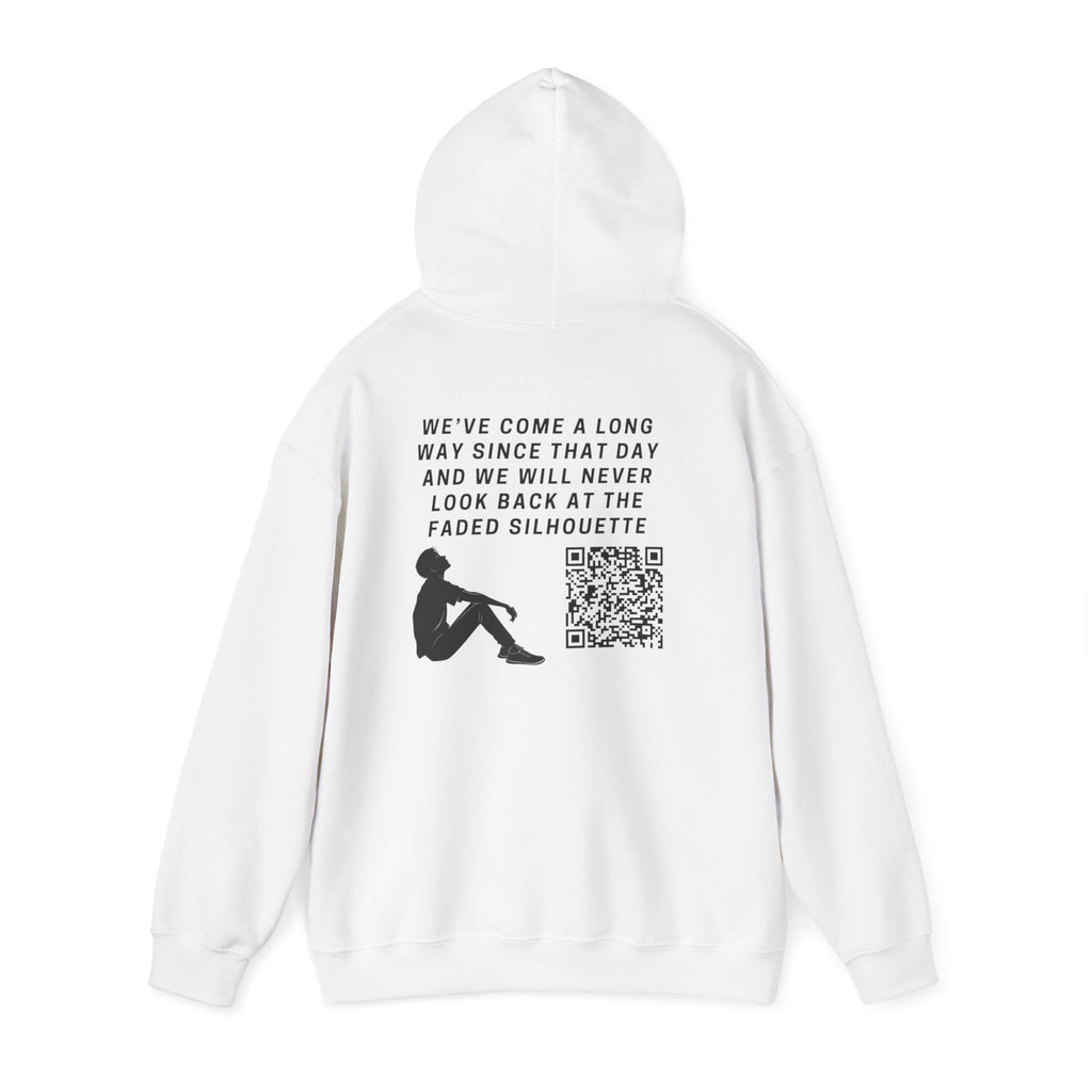Hoodie — "Press Play fast forward "Emoji Pullover with QR Code Back