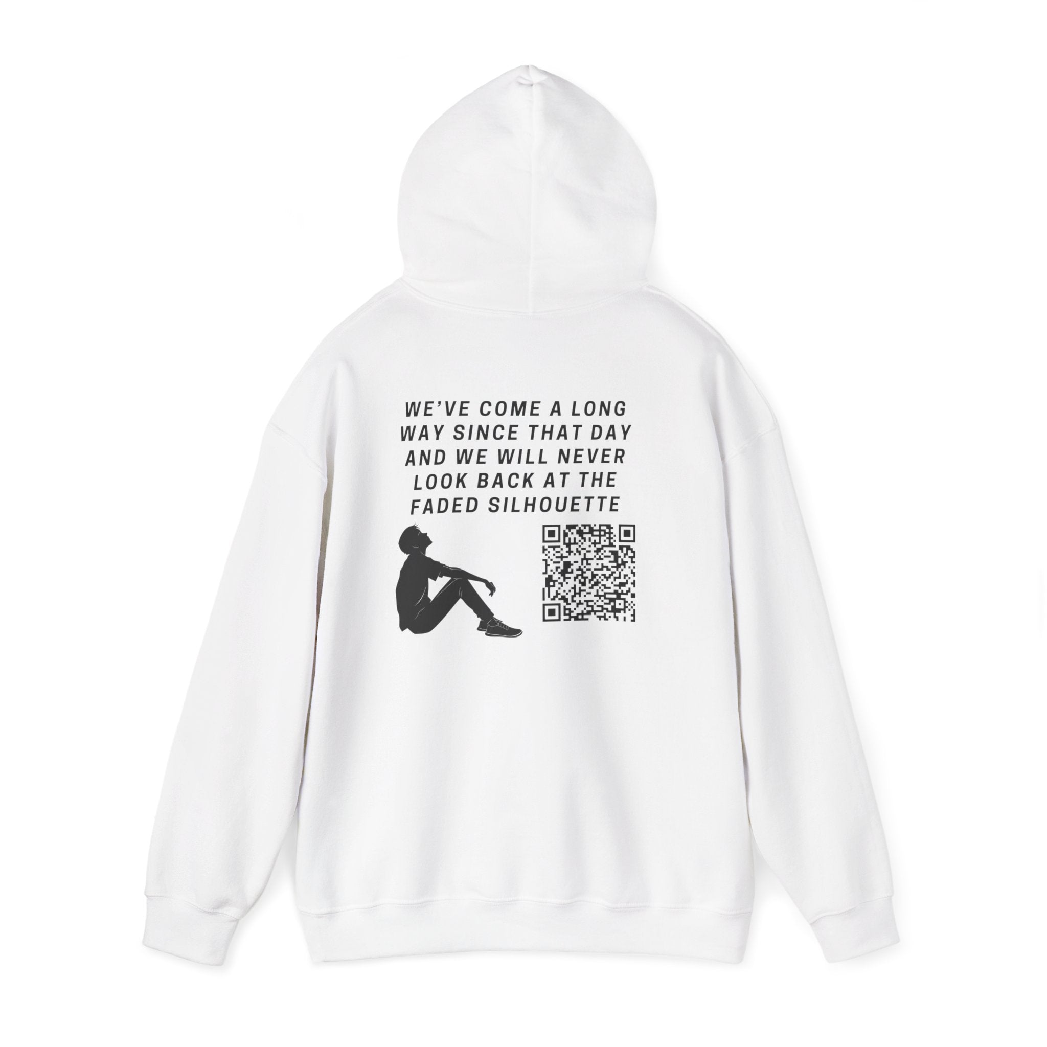 Hoodie — "Press Play fast forward "Emoji Pullover with QR Code Back