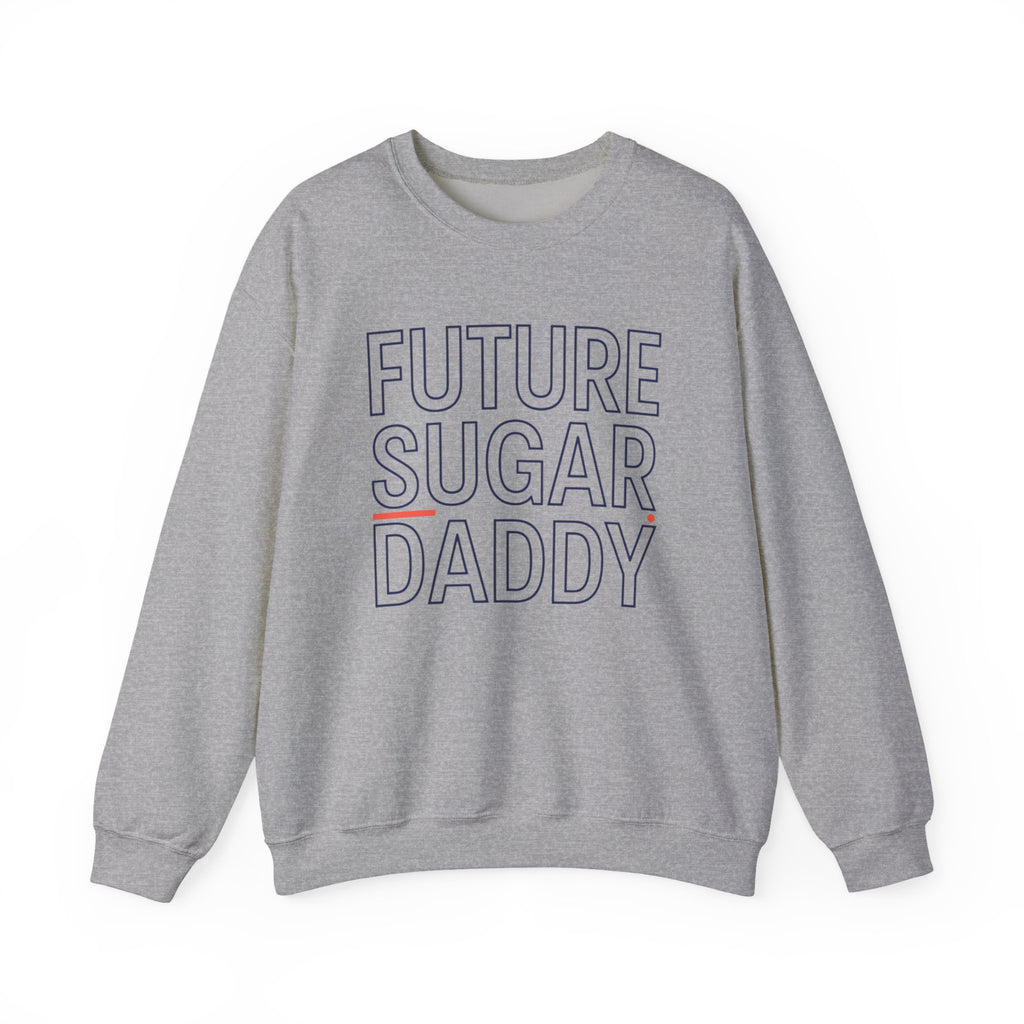 Future Sugar Daddy Crewneck, Outline-Only Type, Hollow Letter Typography