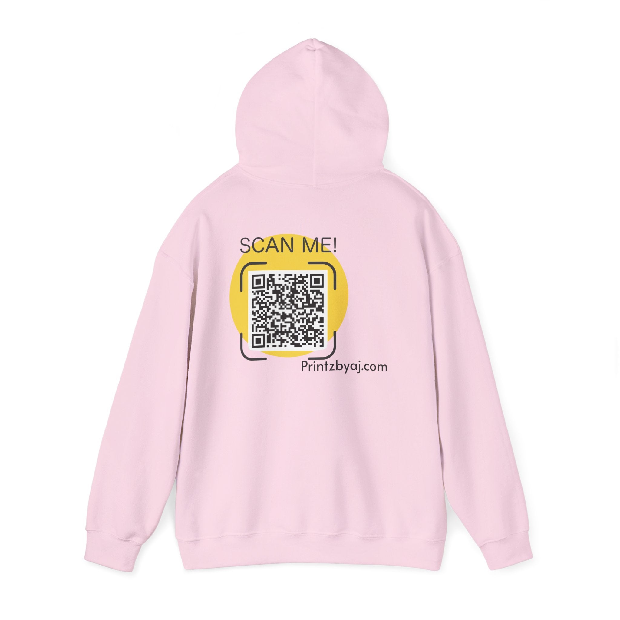 80's Mode Hoodie - Retro 1980s Script Pullover with Back QR Code