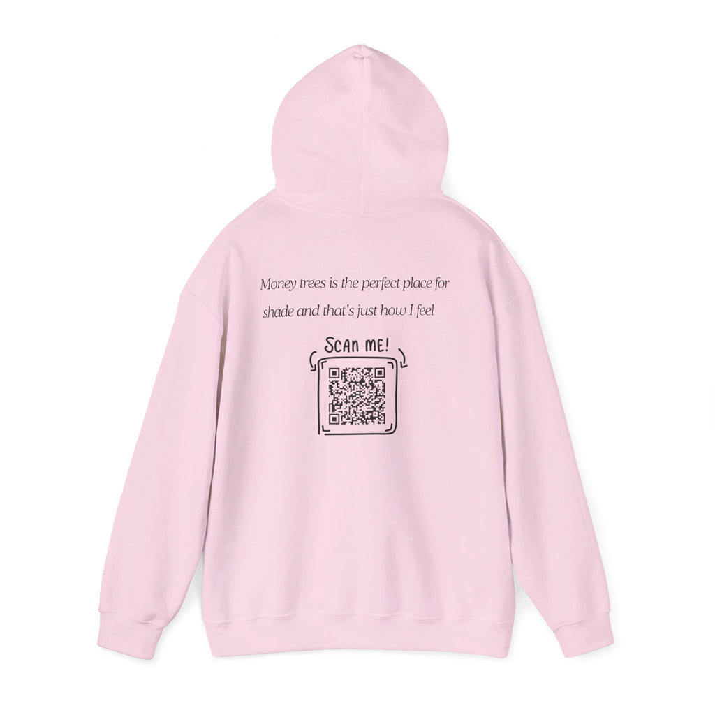 Hoodie — "Shade & Rest" QR Tree Sketch Hoodie