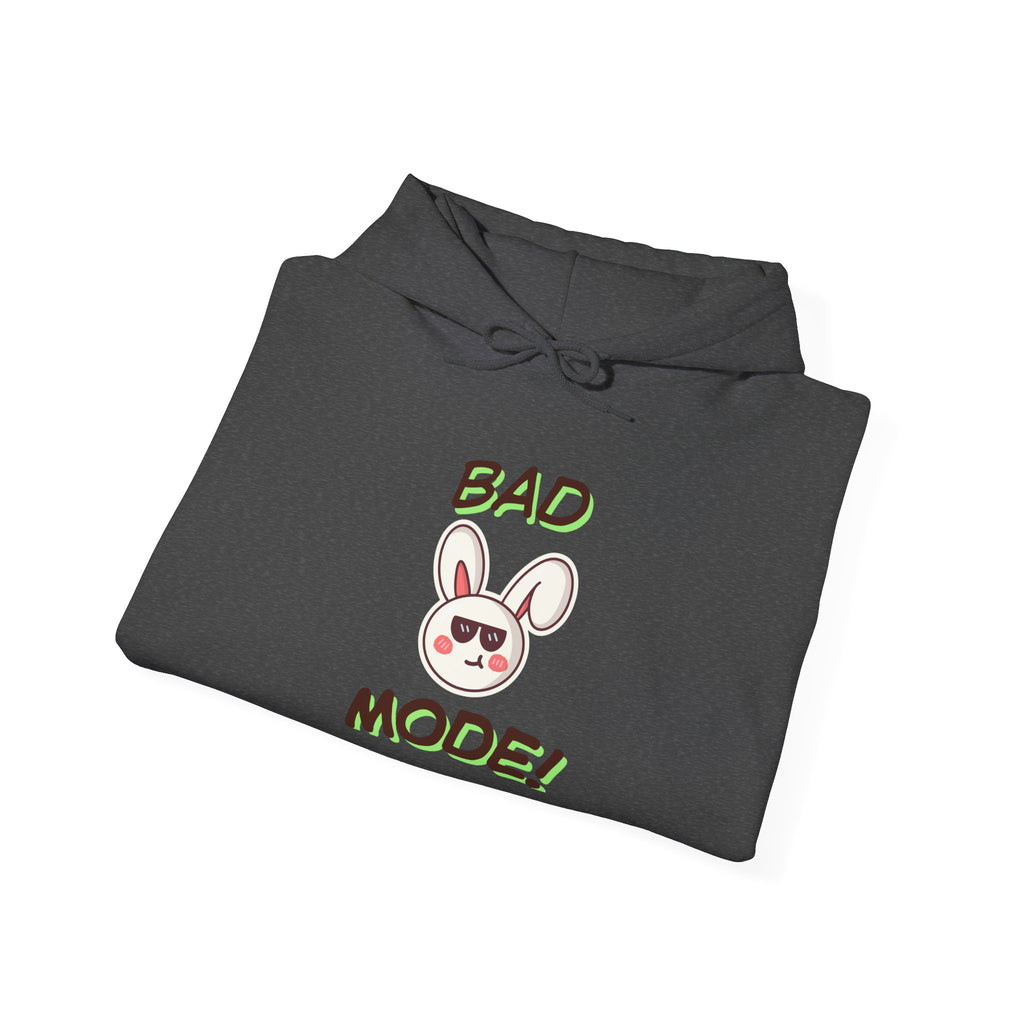 Bad "Bunny" Mode Hoodie — Cute Bunny 'Bad Mode!' Front + 'Scan Me' QR Back