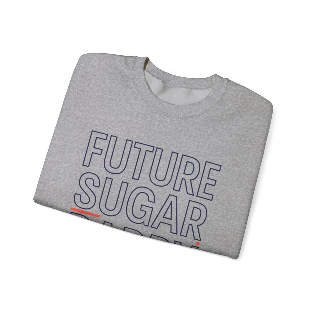 Future Sugar Daddy Crewneck, Outline-Only Type, Hollow Letter Typography