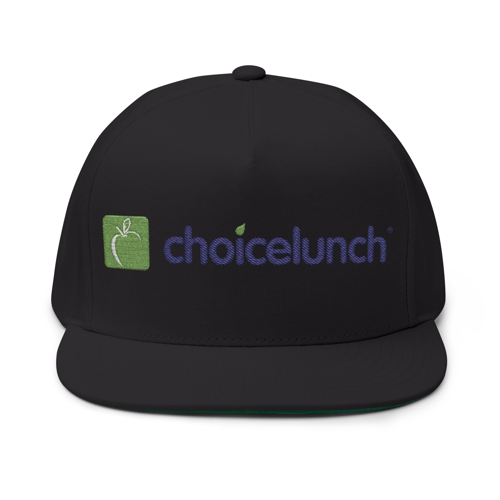 Embroidered Flat Bill Cap — ChoiceLunch Logo Snapback