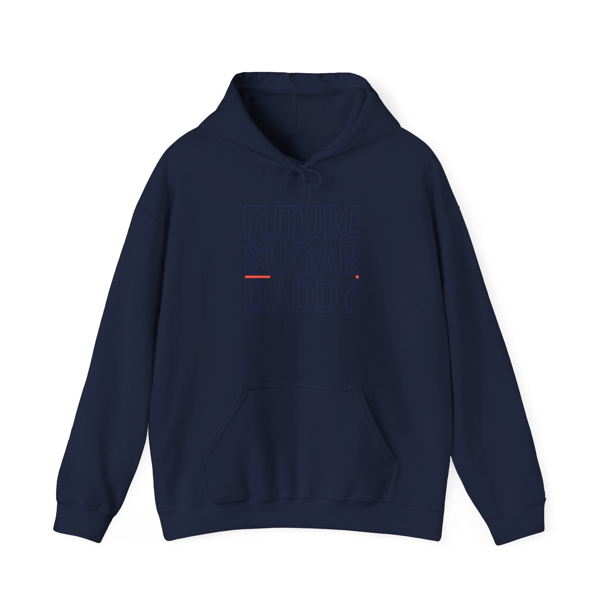 Outline Text "Hollow" Typography Hoodie | minimalist outline font, stencil-effect