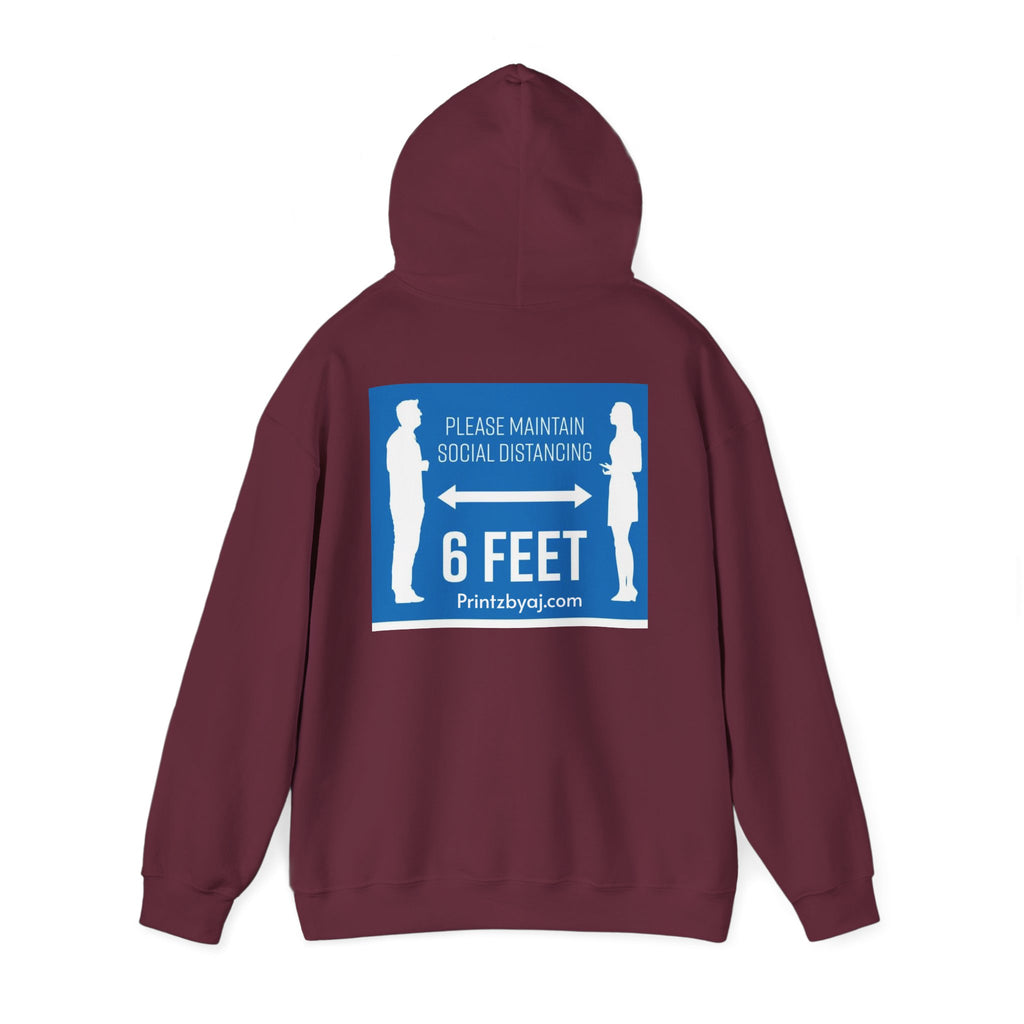 Anti Social Social Club Hoodie — "Please Maintain Social Distancing 6 Feet" Graphic Hooded Sweatshirt