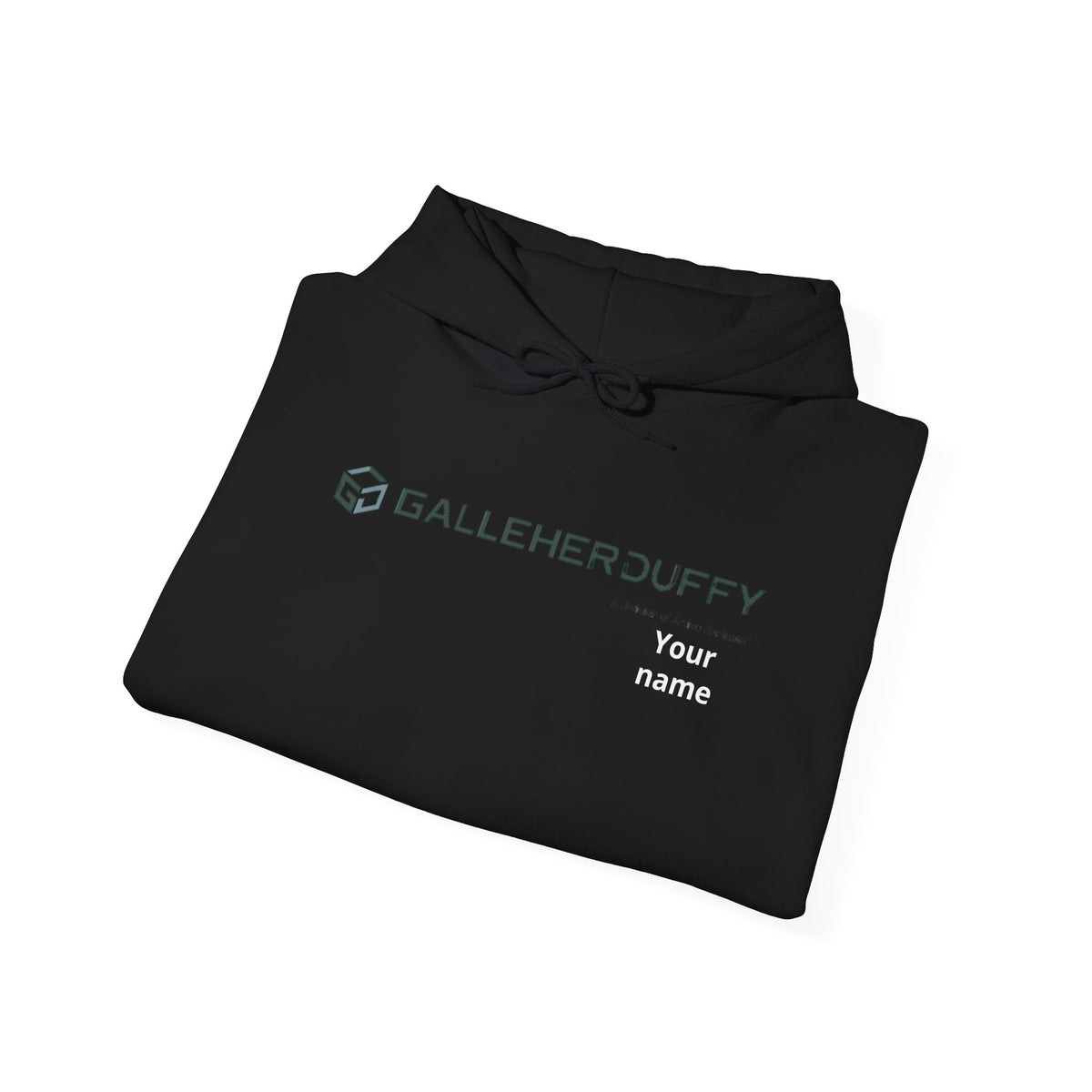 Galleher Duffy Logo Hoodie – Branded White Pullover