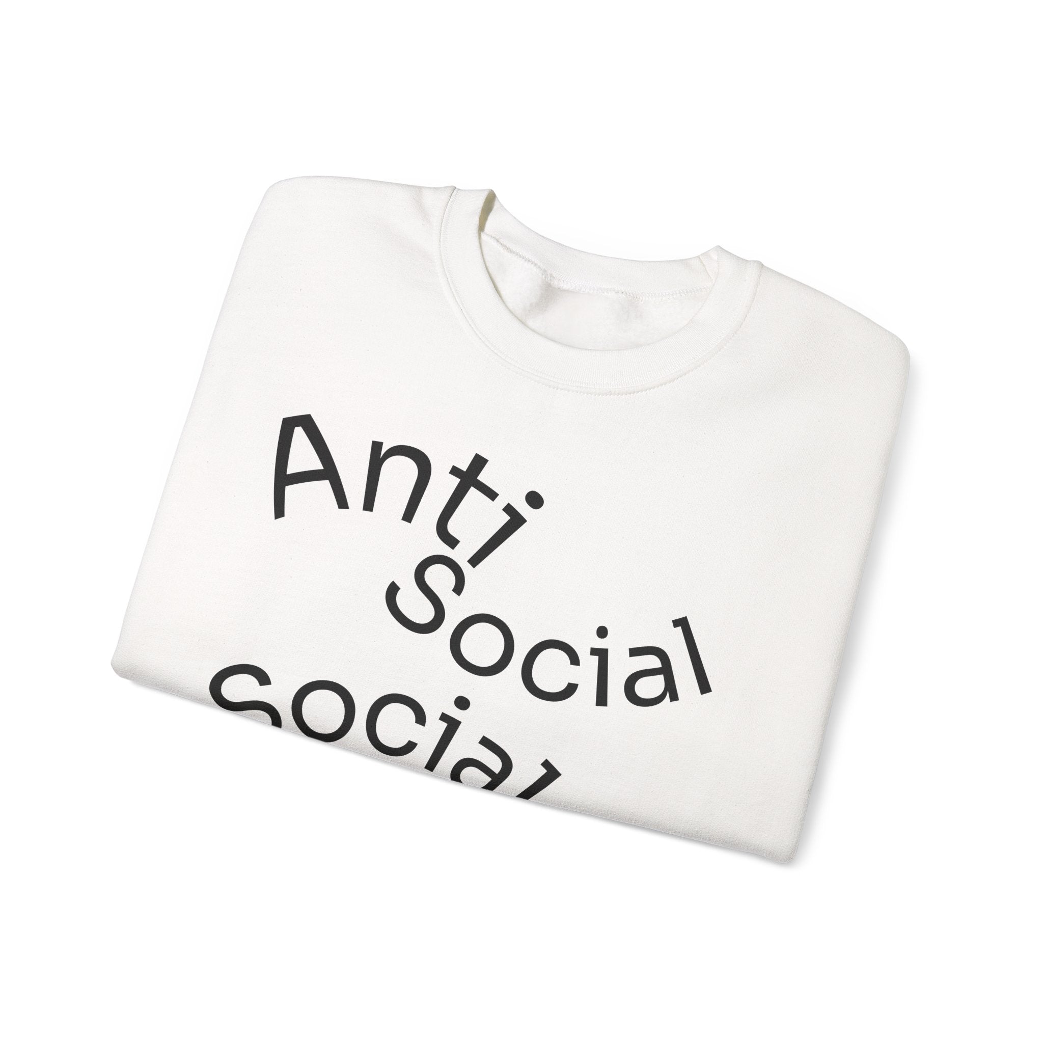Crewneck Sweatshirt - "Anti Social Social Club" Front Logo & 6 Feet Social Distancing Back Graphic