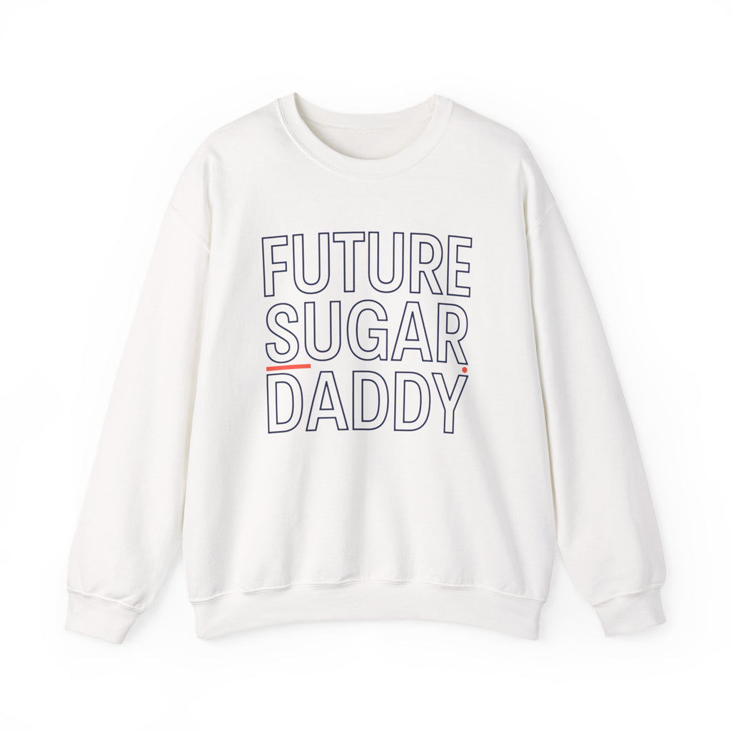 Future Sugar Daddy Crewneck, Outline-Only Type, Hollow Letter Typography