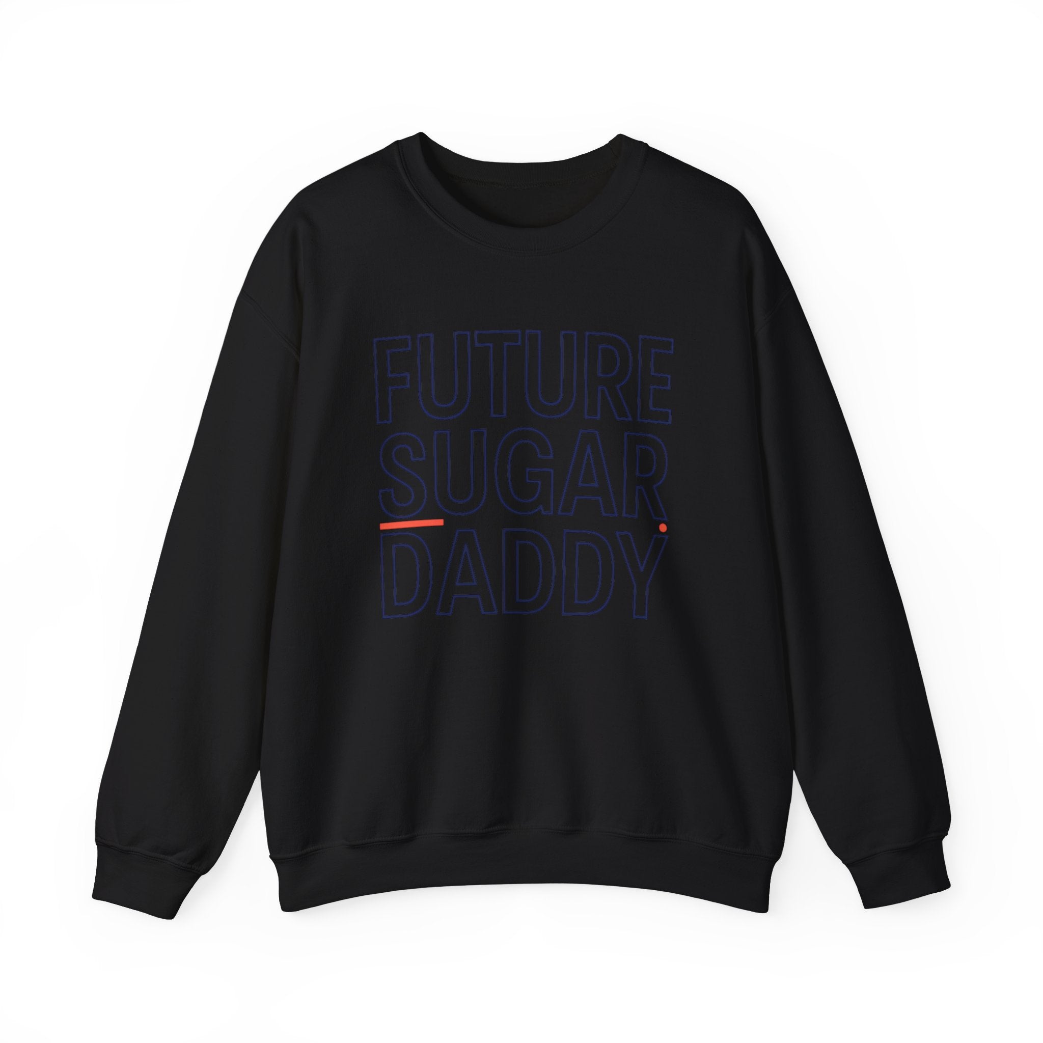 Future Sugar Daddy Crewneck, Outline-Only Type, Hollow Letter Typography
