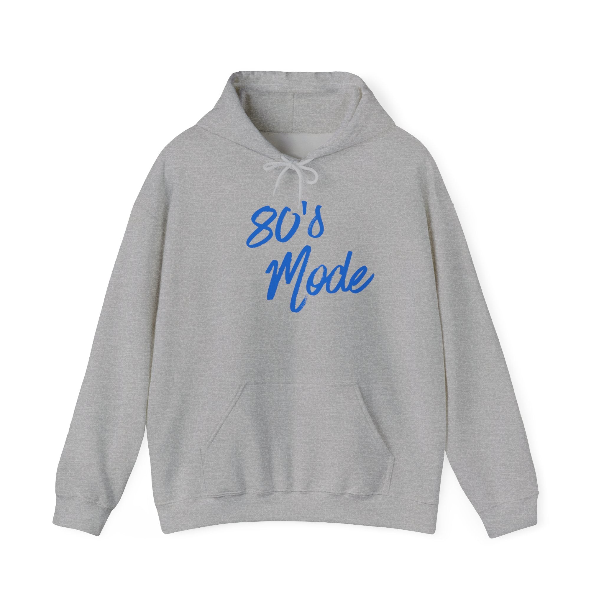 80's Mode Hoodie - Retro 1980s Script Pullover with Back QR Code