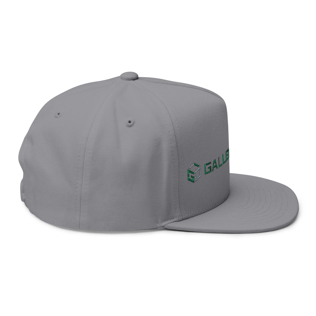 Embroidered Flat Bill Cap — GalleherDuffy Logo Snapback